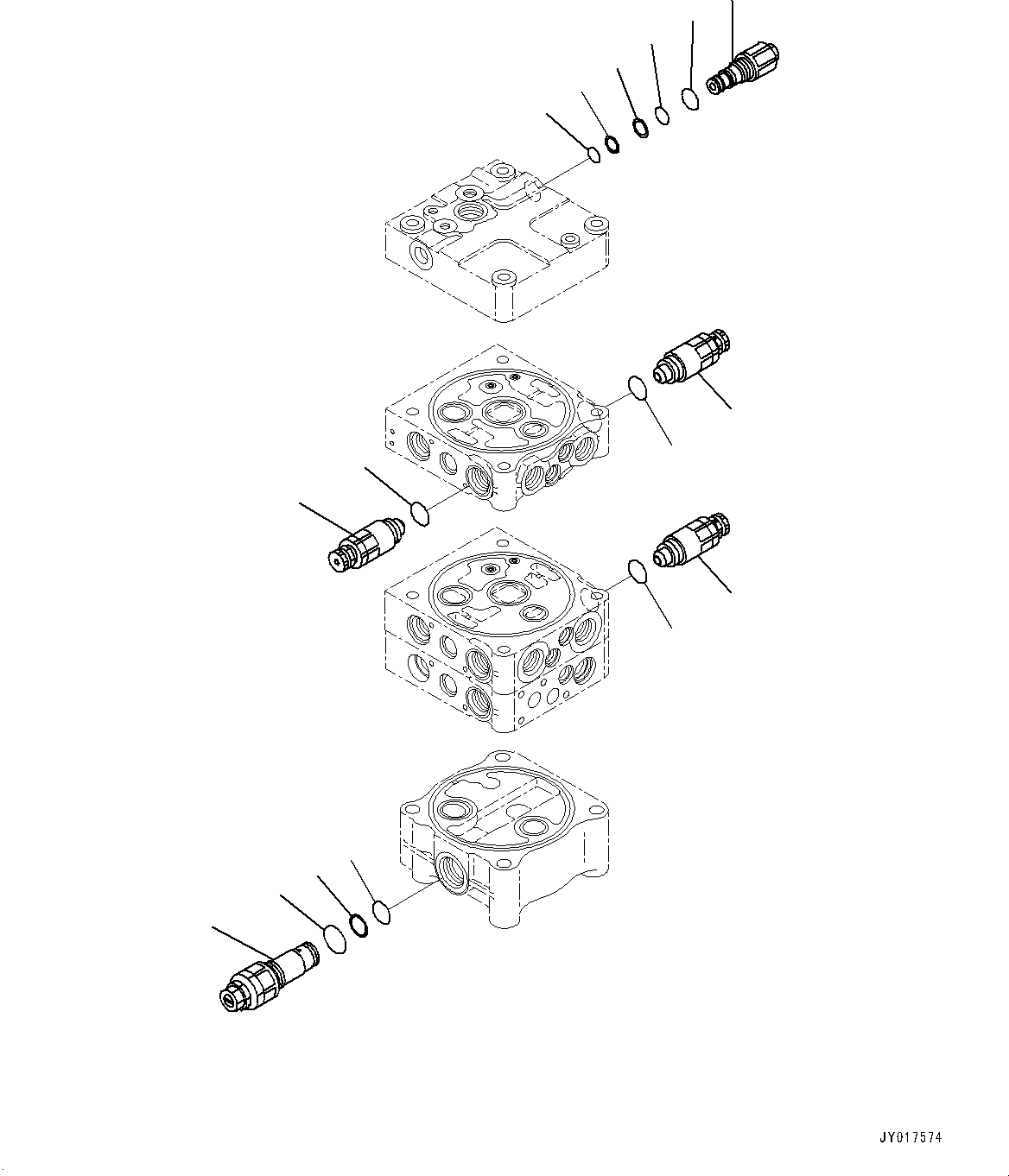 Схема запчастей Komatsu WA380Z-6 - ГИДРАВЛ УПРАВЛЯЮЩ. КЛАПАН, -КЛАПАН (/7) (№87-) ГИДРАВЛ УПРАВЛЯЮЩ. КЛАПАН, С 2-Х СЕКЦИОНН. УПРАВЛЯЮЩ. КЛАПАН