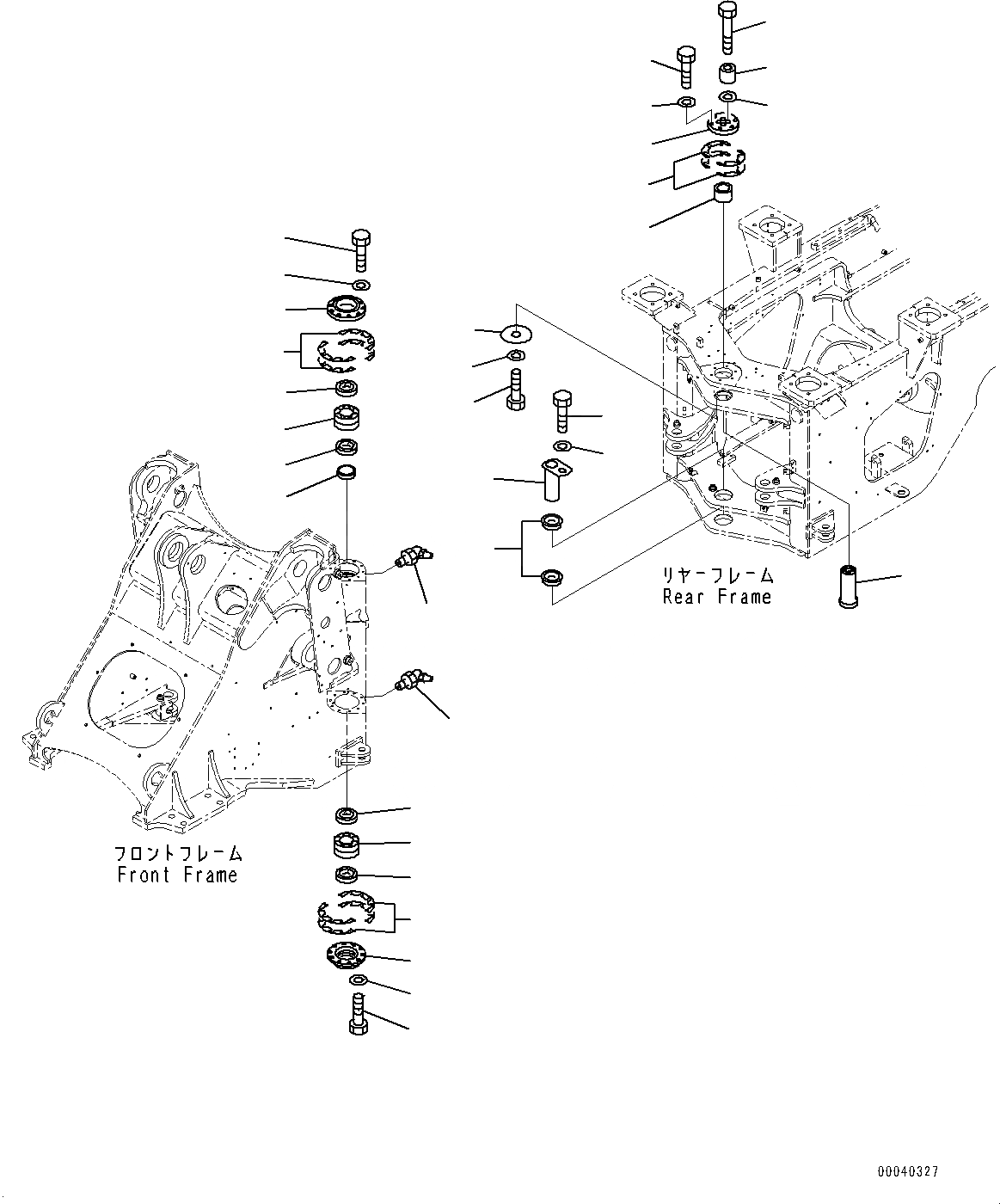 Схема запчастей Komatsu WA380Z-6 - ПАЛЕЦ(№87-) HINGE ПАЛЕЦ