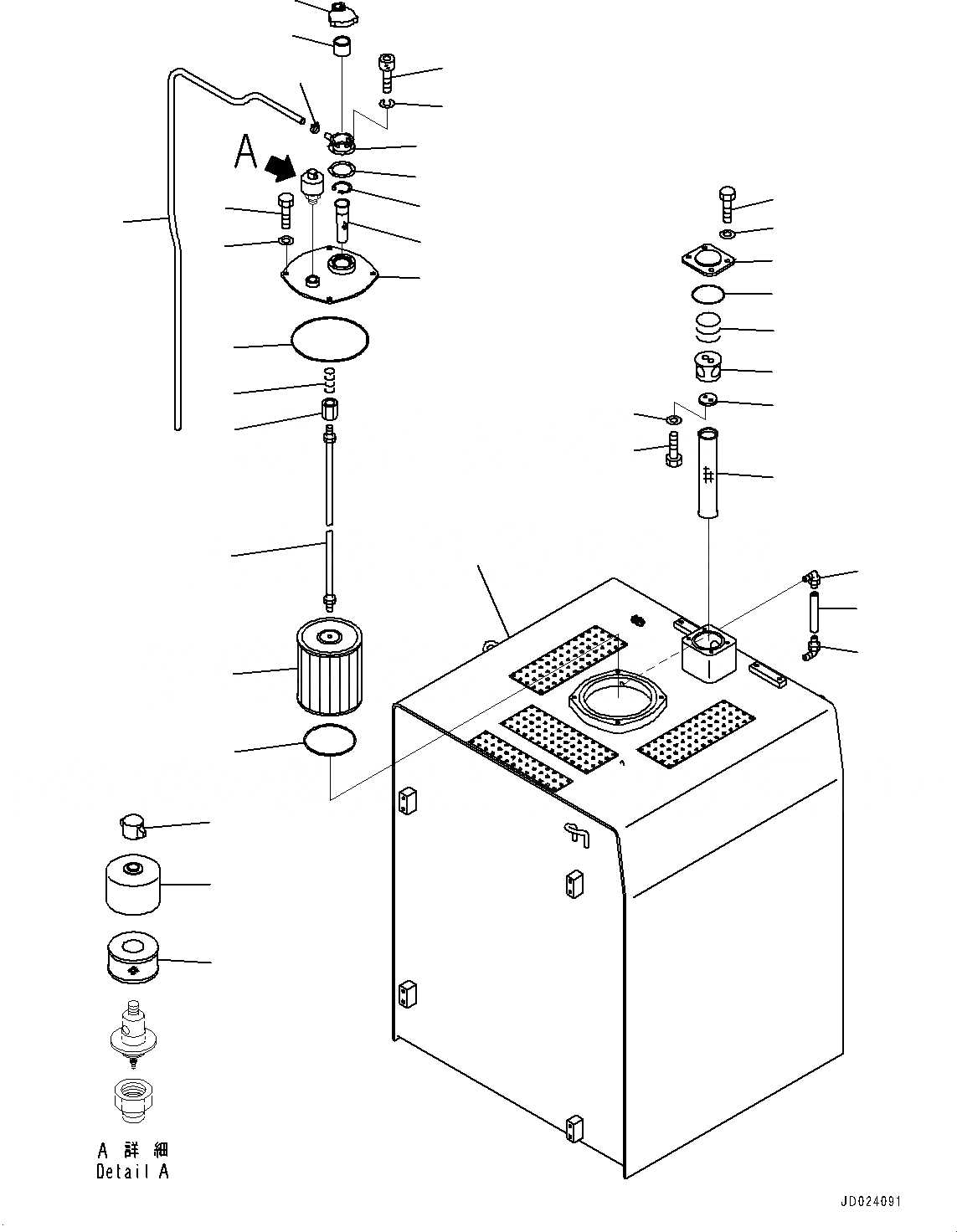 Схема запчастей Komatsu PC1250-8R - ГИДР. БАК., С VHMS, ORBCOMM, ДЛЯ АВСТРАЛИИ, БАК (№-) ГИДР. БАК., С VHMS, ORBCOMM, ДЛЯ АВСТРАЛИИ