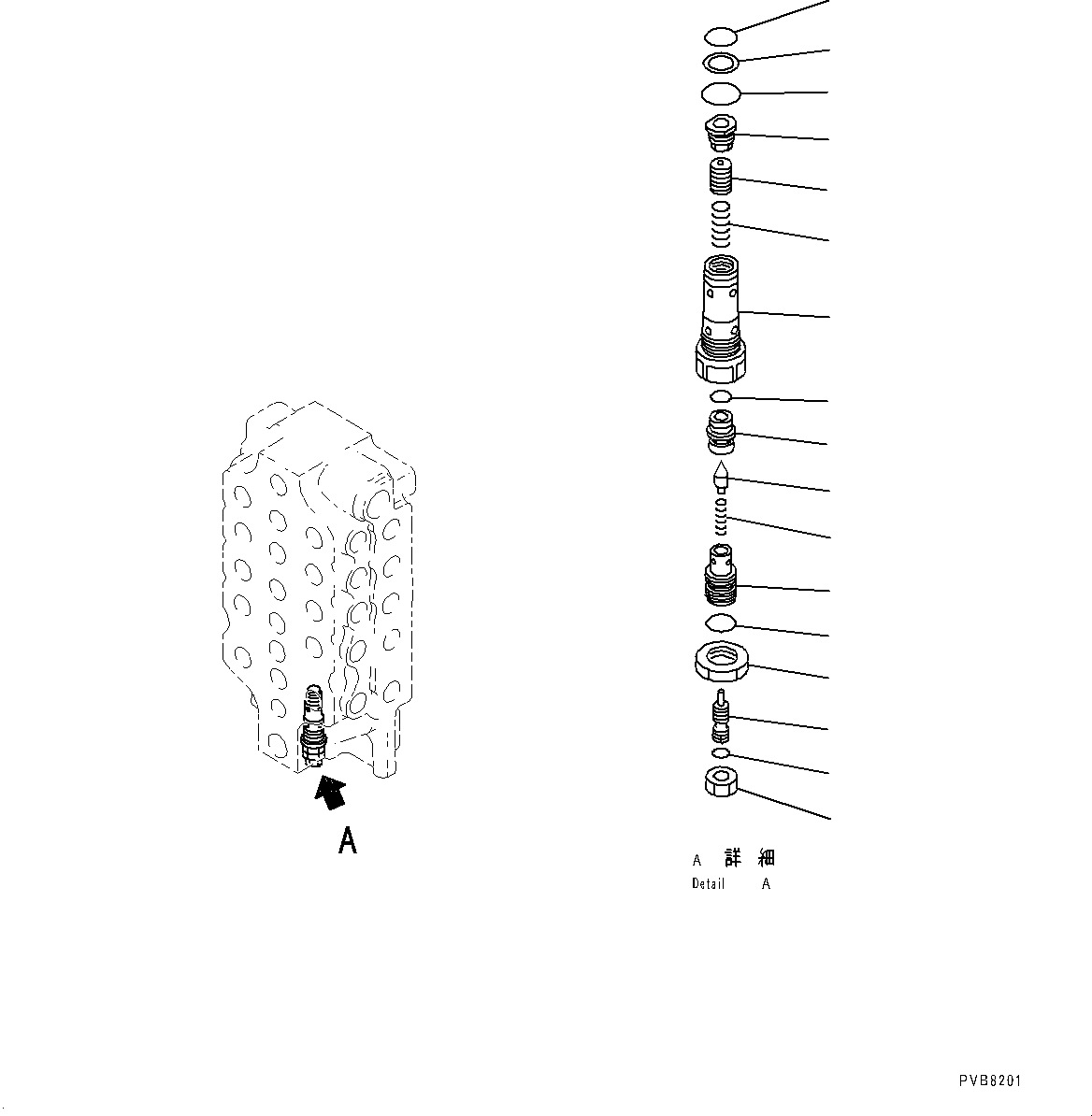 Схема запчастей Komatsu PC1250-8R - УПРАВЛЯЮЩ. КЛАПАН, С 7MM РУКОЯТЬ, NO. (/) (№-) УПРАВЛЯЮЩ. КЛАПАН, С 7MM РУКОЯТЬ