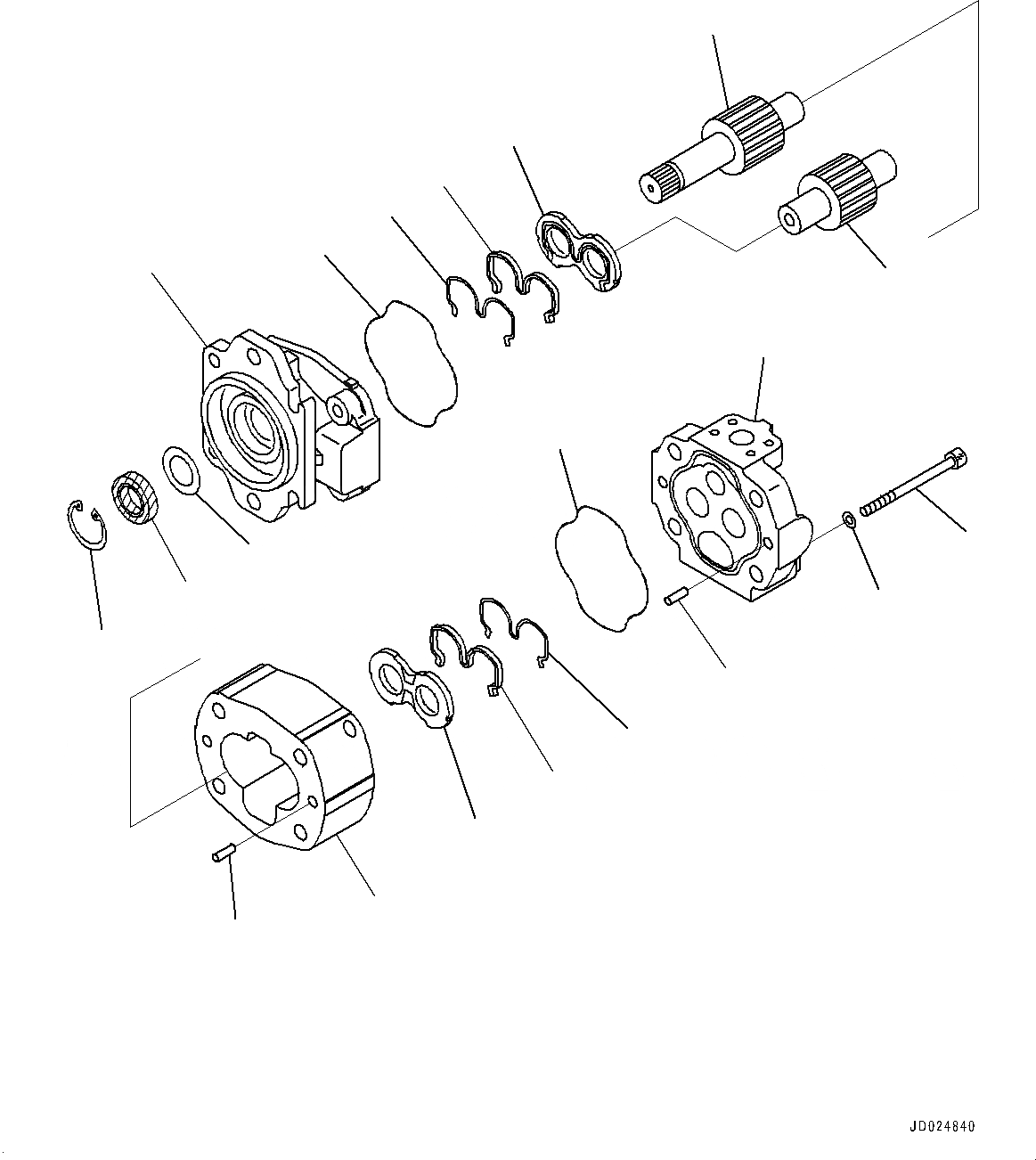 Схема запчастей Komatsu PC1250-8R - ПРИВОД НАСОС, ВЕНТИЛЯТОР И ГЛАВН. НАСОС (7/7) (№-) ПРИВОД НАСОС