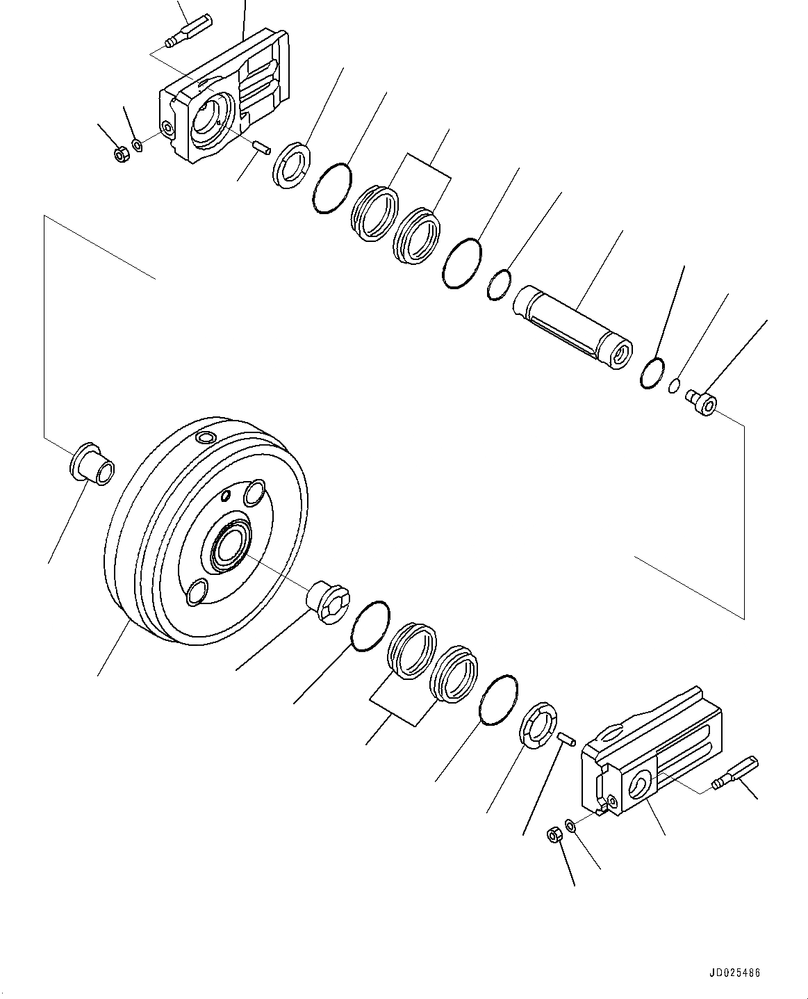 Схема запчастей Komatsu PC1250-8R - ГУСЕНИЧНАЯ РАМА, С RUSTЗАЩИТА SPRING, КОНЕЧНАЯ ЗАЩИТА КАТКОВ, ПЕРЕДН. ЛЕНИВЕЦ, ПРАВ. (№-) ГУСЕНИЧНАЯ РАМА, С RUSTЗАЩИТА SPRING, КОНЕЧНАЯ ЗАЩИТА КАТКОВ