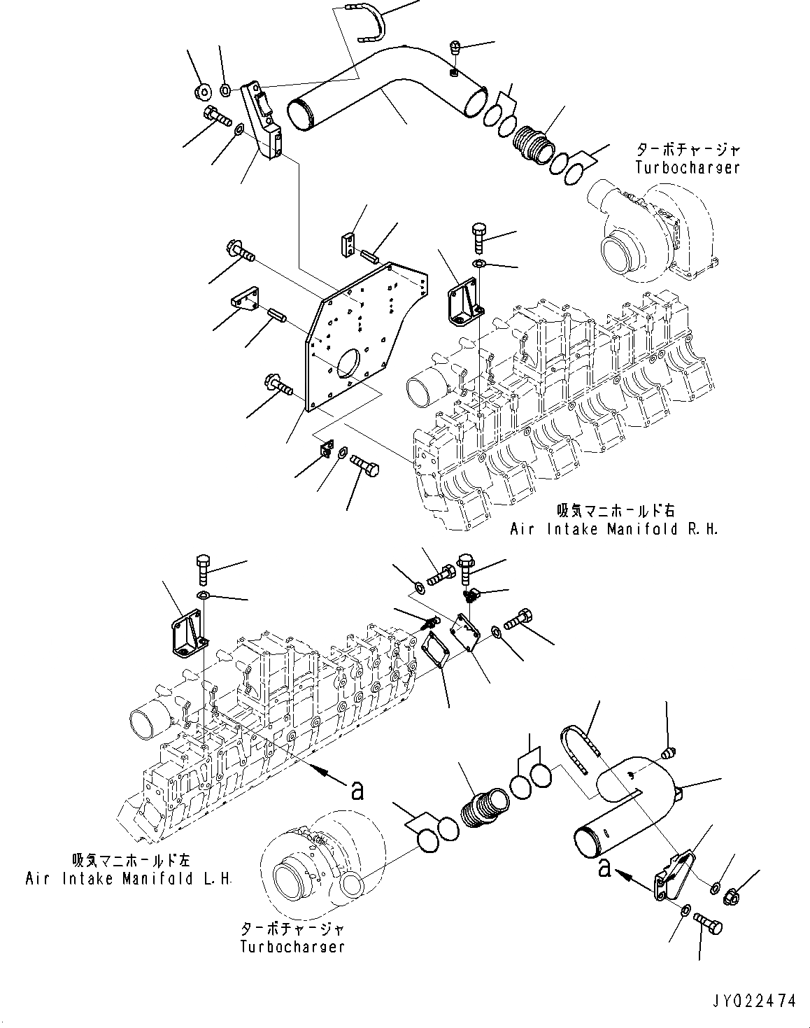 Схема запчастей Komatsu SAA12V140E-3B - ТРУБОПРОВОД ВПУСКА ВОЗДУХА, ВПУСК ВОЗДУХА СОЕДИН-Е И ДАТЧИК (№77-) ТРУБОПРОВОД ВПУСКА ВОЗДУХА