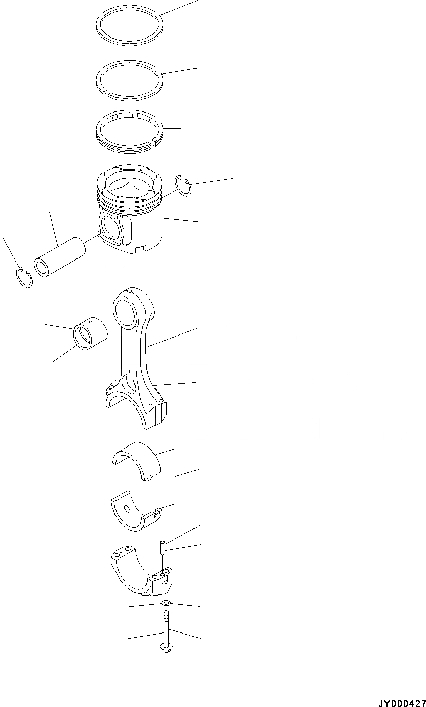 Схема запчастей Komatsu SAA12V140E-3B - ПОРШЕНЬ И ШАТУН (№77-) ПОРШЕНЬ И ШАТУН