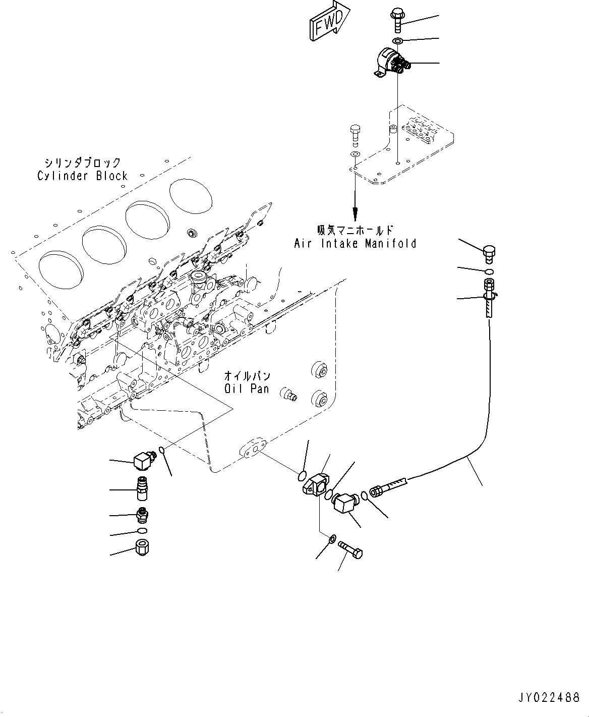 Схема запчастей Komatsu SAA12V140E-3B - PRE СМАЗЫВАЮЩ. ЛИНИЯ (№77-) PRE СМАЗЫВАЮЩ. ЛИНИЯ, ДЛЯ ДВИГАТЕЛЬ PRE-СМАЗКА СИСТЕМА