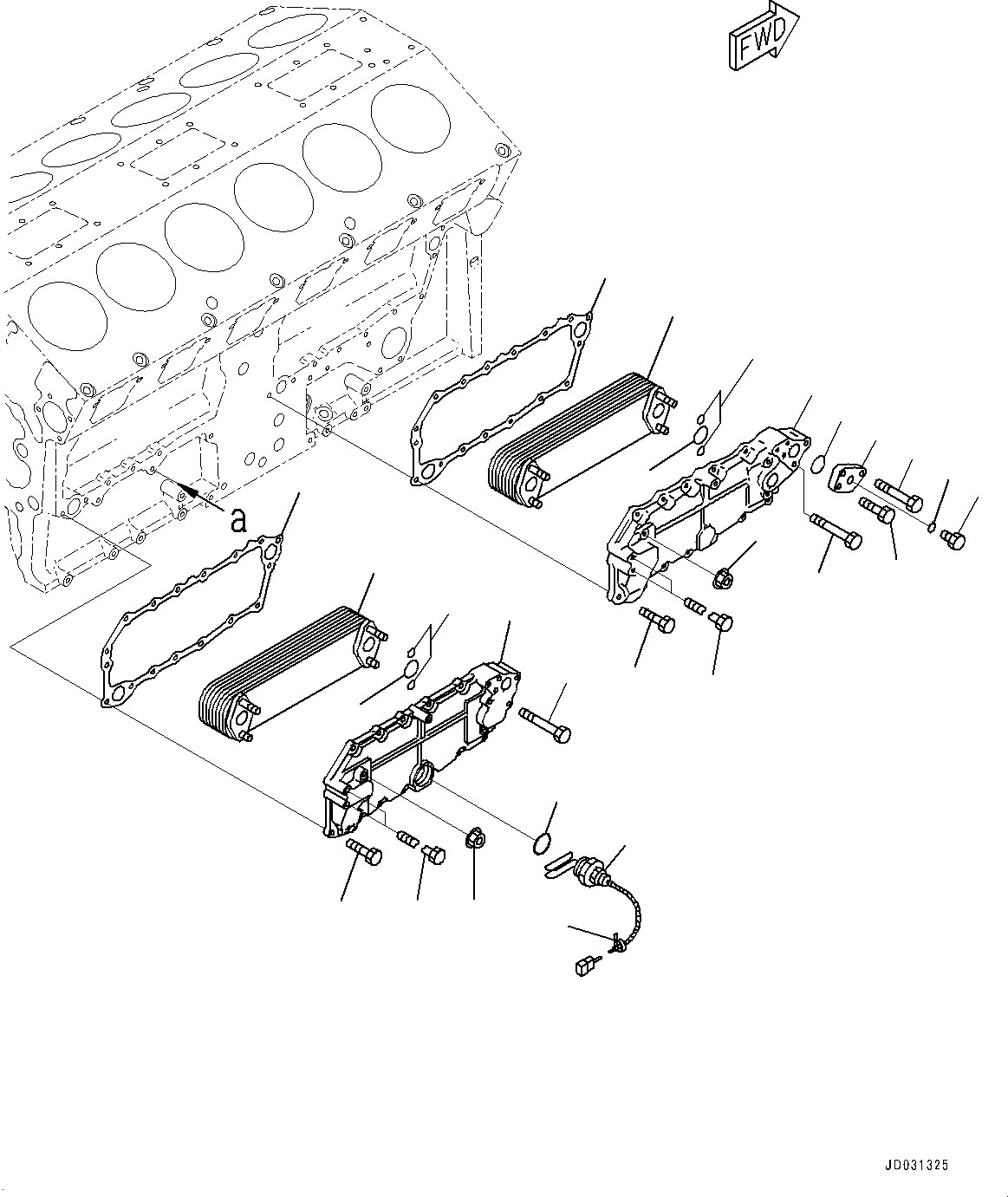 Схема запчастей Komatsu SAA12V140E-3B - ДВИГАТЕЛЬ МАСЛООХЛАДИТЕЛЬ (№77-) ДВИГАТЕЛЬ МАСЛООХЛАДИТЕЛЬ, ДЛЯ ХОЛОДН. AREA СПЕЦ-ЯIFICATION A (- DEG C), ПОДДОН ДВИГ-ЛЯ И ПОДОГРЕВАТЕЛЬ ХЛАДАГЕНТА