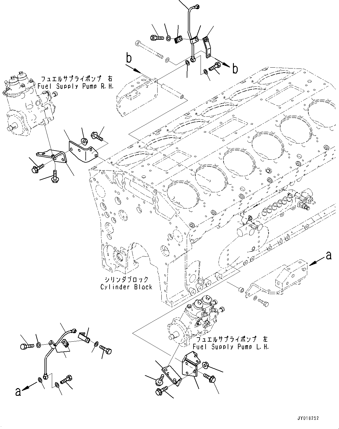 Схема запчастей Komatsu SAA12V140E-3B - ТОПЛИВН. НАСОС КОРПУС (№77-) ТОПЛИВН. НАСОС КОРПУС