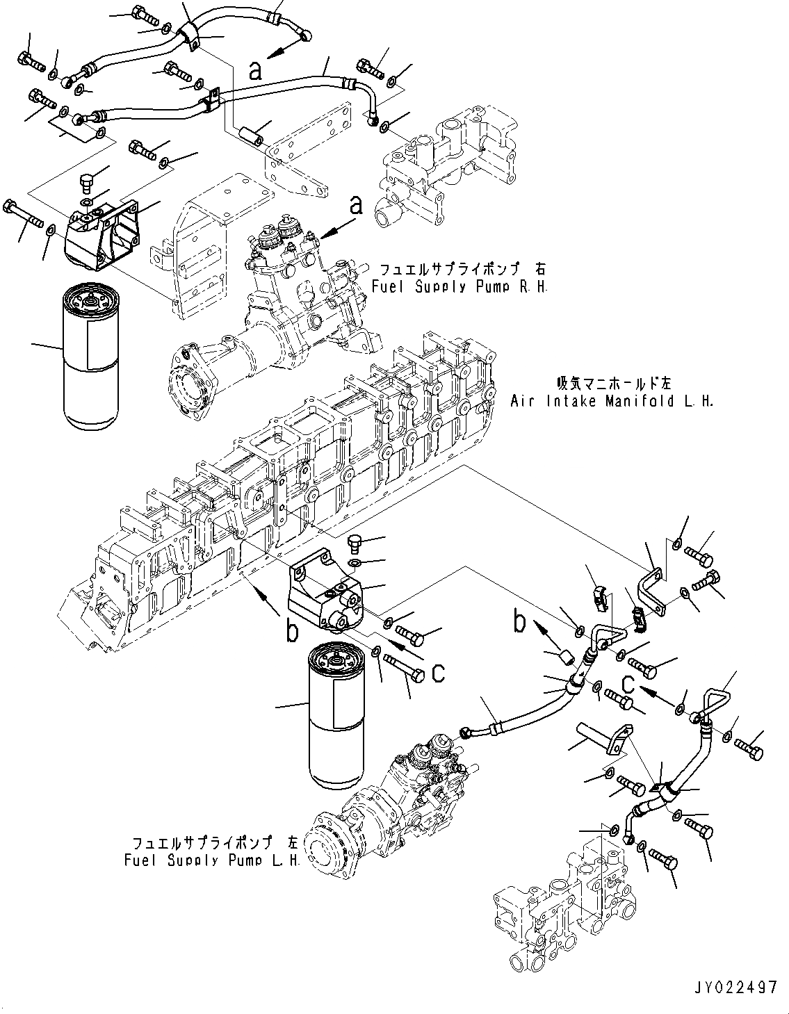Схема запчастей Komatsu SAA12V140E-3B - ТОПЛИВОПРОВОД., ТРУБЫ ТОПЛ. ФИЛЬТРА (№77-) ТОПЛИВОПРОВОД., ДЛЯ EXTRA BAD ТОПЛИВН. И ПЛОХ. ТОПЛИВО СПЕЦ-ЯIFICATION, ВОДН.+DUST, ДОПОЛН. ФИЛЬТР.
