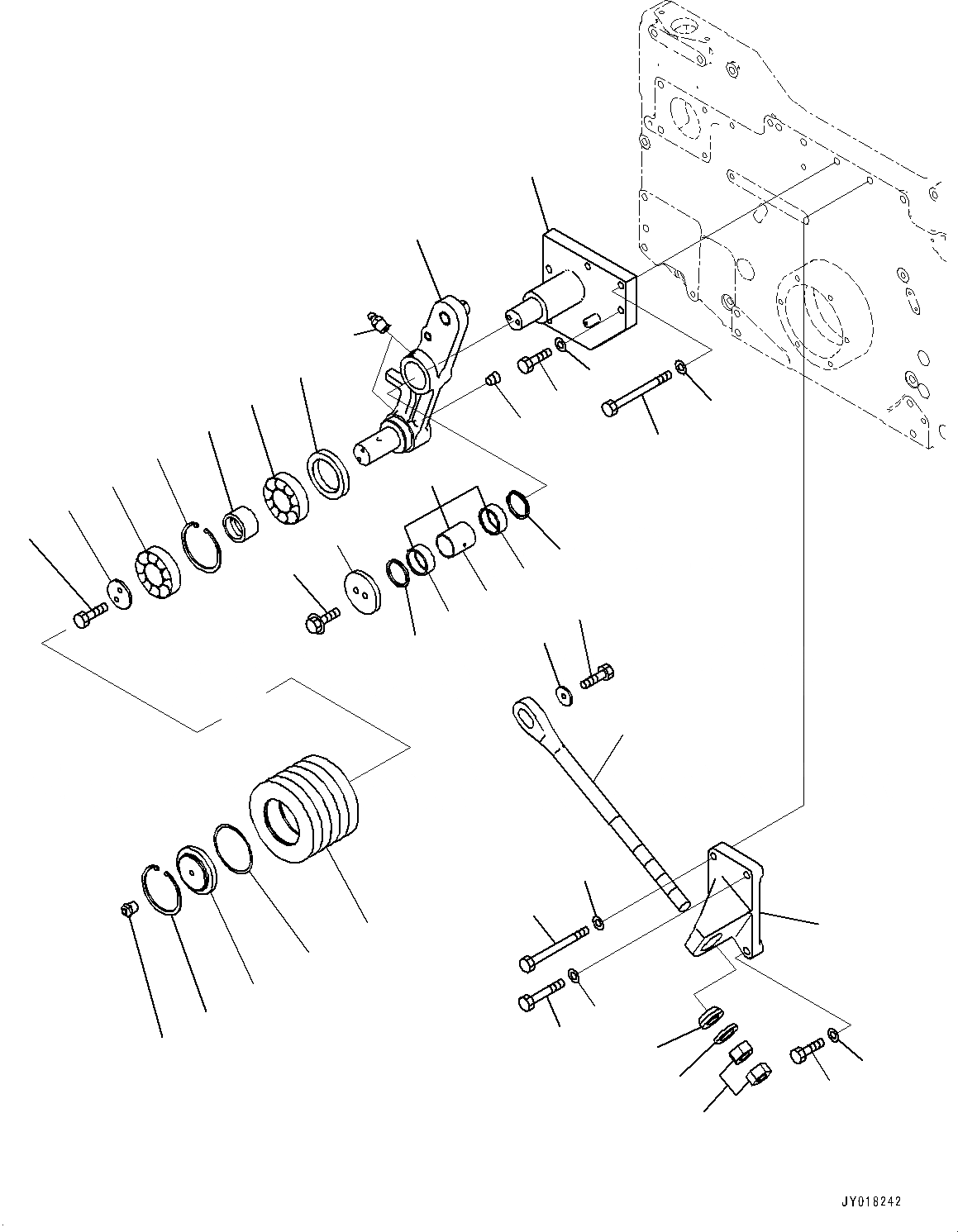 Схема запчастей Komatsu SAA12V140E-3B - НАТЯЖНОЙ РОЛИК (№77-) НАТЯЖНОЙ РОЛИК