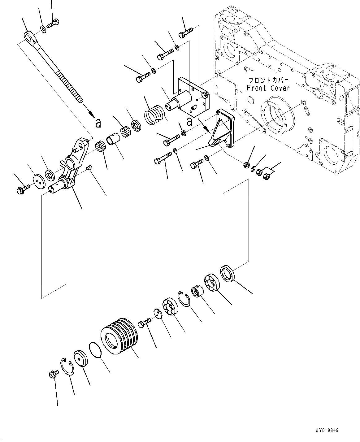 Схема запчастей Komatsu SAA12V140E-3B - НАТЯЖНОЙ РОЛИК, ВНУТР. ЧАСТИ (№77-) НАТЯЖНОЙ РОЛИК, ДЛЯ УДАЛЕНН. СМАЗКА