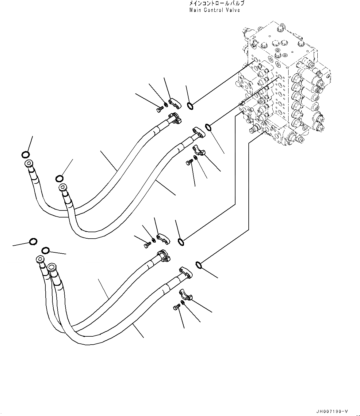 Схема запчастей Komatsu PC200-8M0 - РУКОЯТЬ И КОВШ ТРУБЫ (№-) РУКОЯТЬ И КОВШ ТРУБЫ, РУКОЯТЬ ГИДРАВЛ DRIFT PREВЕНТИЛЯТОРION КЛАПАН