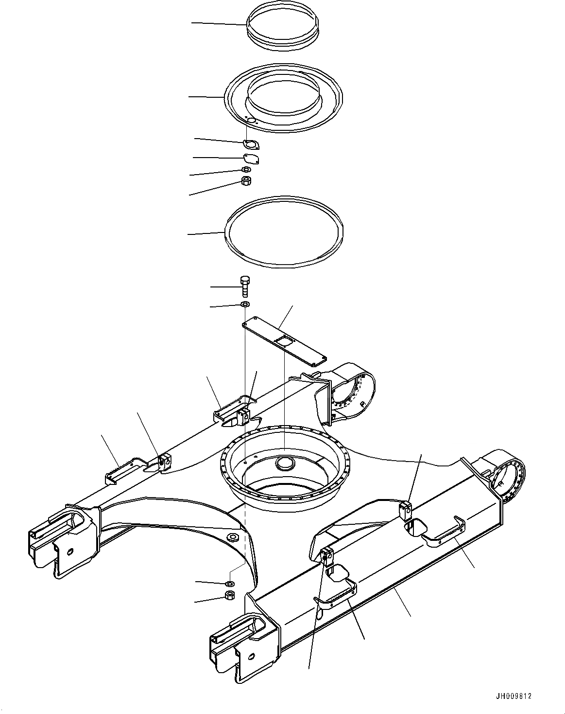 Схема запчастей Komatsu PC200LC-8M0 - ГУСЕНИЧНАЯ РАМА (№-) ГУСЕНИЧНАЯ РАМА