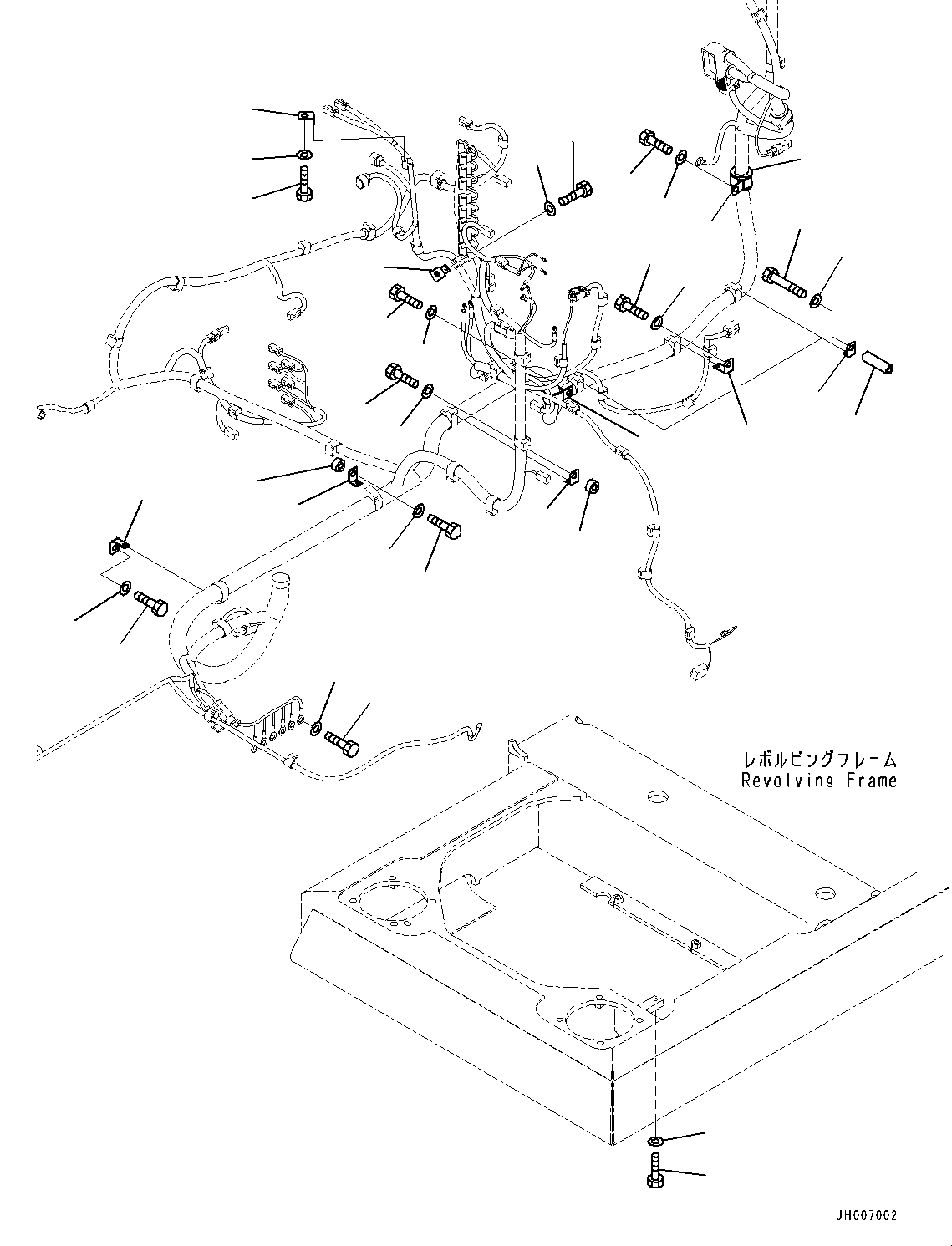 Схема запчастей Komatsu PC210LC-10 - ЭЛЕКТРИЧ. ПРОВОДКА, ПРОВОДКА КРЕПЛЕНИЕ (/) (№-) ЭЛЕКТРИЧ. ПРОВОДКА