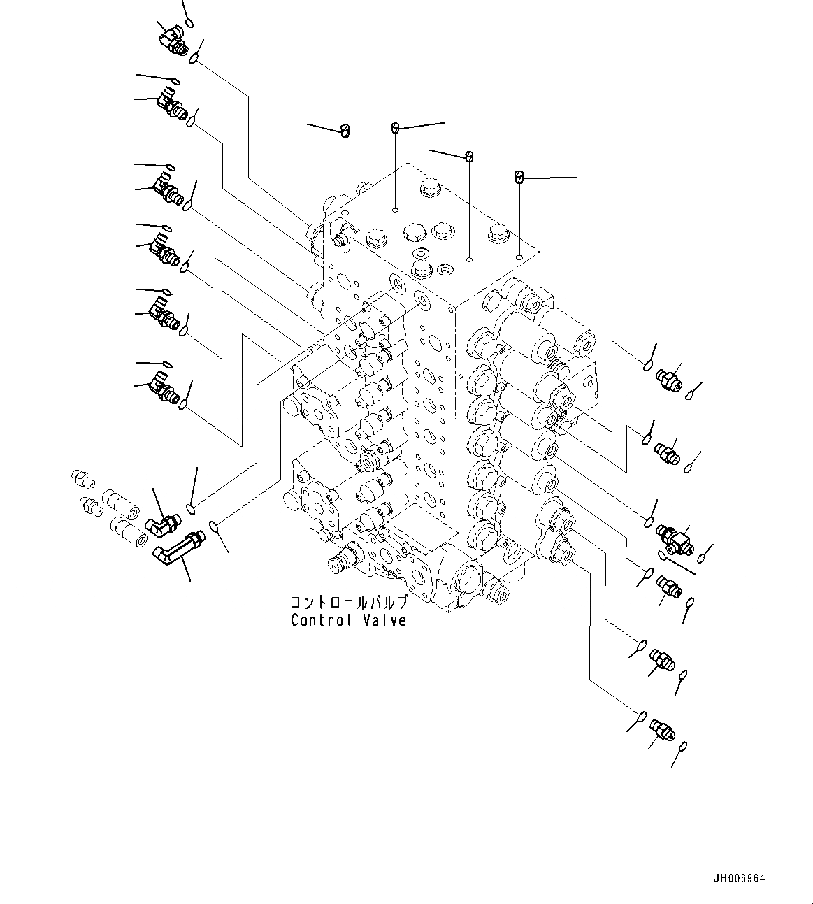 Схема запчастей Komatsu PC210LC-10 - УПРАВЛЯЮЩ. КЛАПАН, СОЕДИНИТЕЛЬН. ЧАСТИ (/) (№-) УПРАВЛЯЮЩ. КЛАПАН, -СЕРВИСНЫЙ КЛАПАН, С РУКОЯТЬ ГИДРАВЛ DRIFT PREВЕНТИЛЯТОРION КЛАПАН