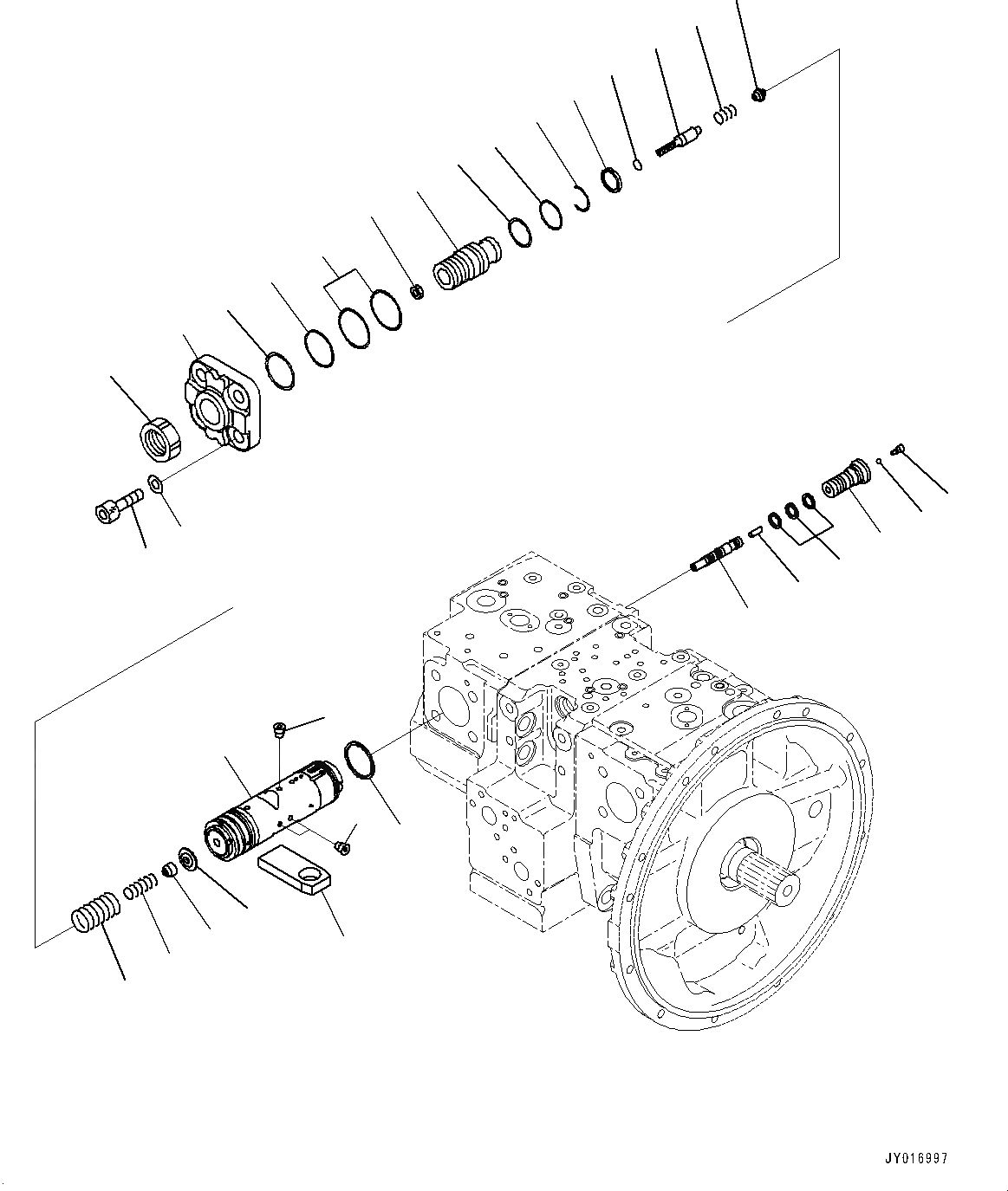 Схема запчастей Komatsu PC210LC-10 - ПОРШЕНЬ НАСОС, ВНУТР. ЧАСТИ (8/) (№-) ПОРШЕНЬ НАСОС