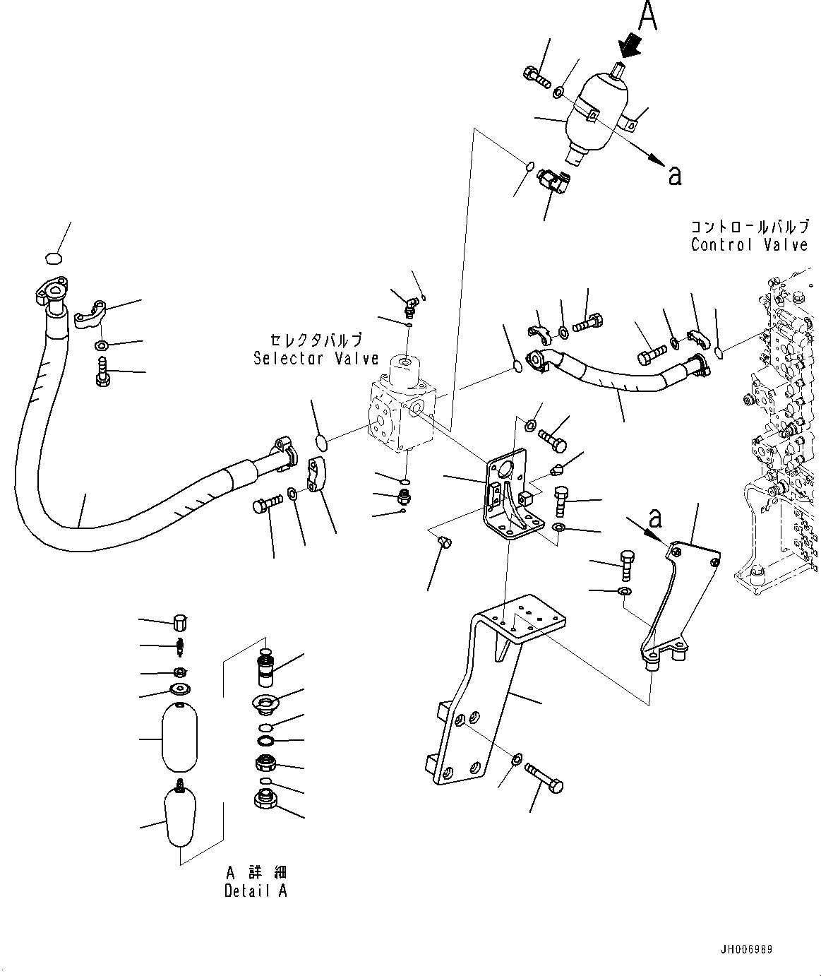 Схема запчастей Komatsu PC210LC-10 - НАВЕСН. ОБОРУД ТРУБЫ, ОСНОВН. ТРУБЫ, ПРАВ. (№-) НАВЕСН. ОБОРУД ТРУБЫ, -ДОПОЛН. АКТУАТОР ТРУБЫ, АККУМУЛЯТОР