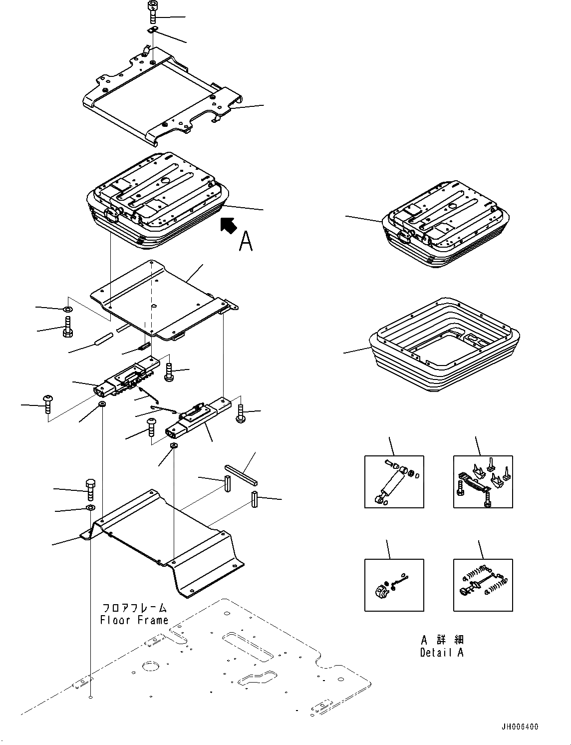 Схема запчастей Komatsu PC210LC-10 - КАБИНА, ПОЛ, ОСНОВ. (№-) КАБИНА, С МЕХАНИЧ. ПОДВЕСКА СИДЕНЬЕ ОПЕРАТОРА, -ДОПОЛН. АКТУАТОР ТРУБЫ, АККУМУЛЯТОР