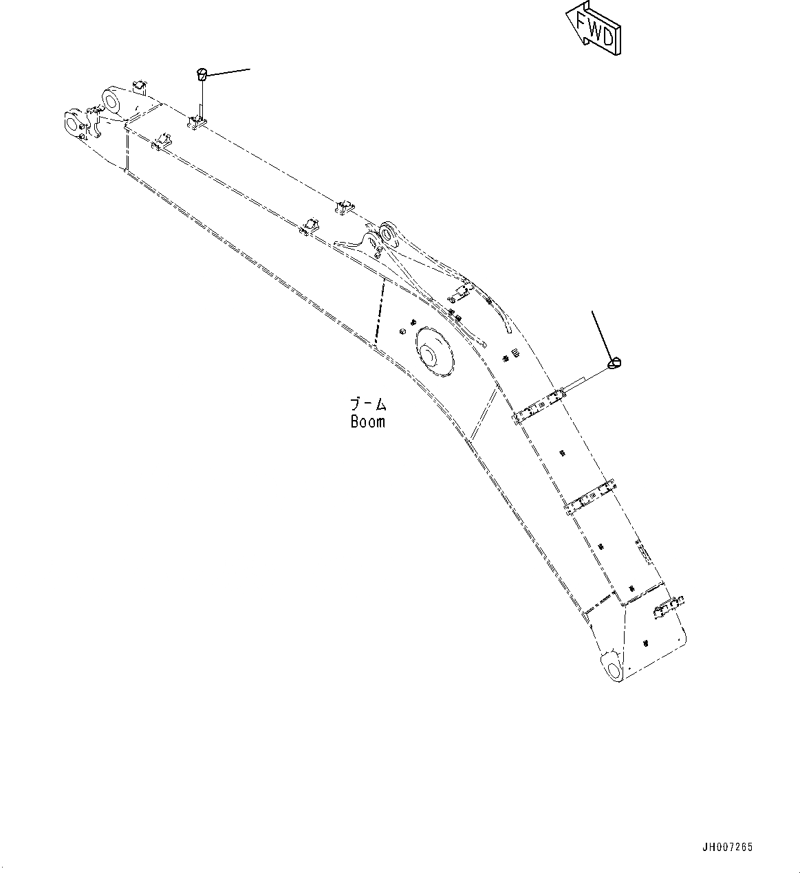Схема запчастей Komatsu PC210LC-10 - СТРЕЛА, НАВЕСН. ОБОРУД ЗАГЛУШКА (№-) СТРЕЛА, 7MM УСИЛ. ТИП, -НАВЕСН. ОБОРУД, СЕВ. АМЕРИКА