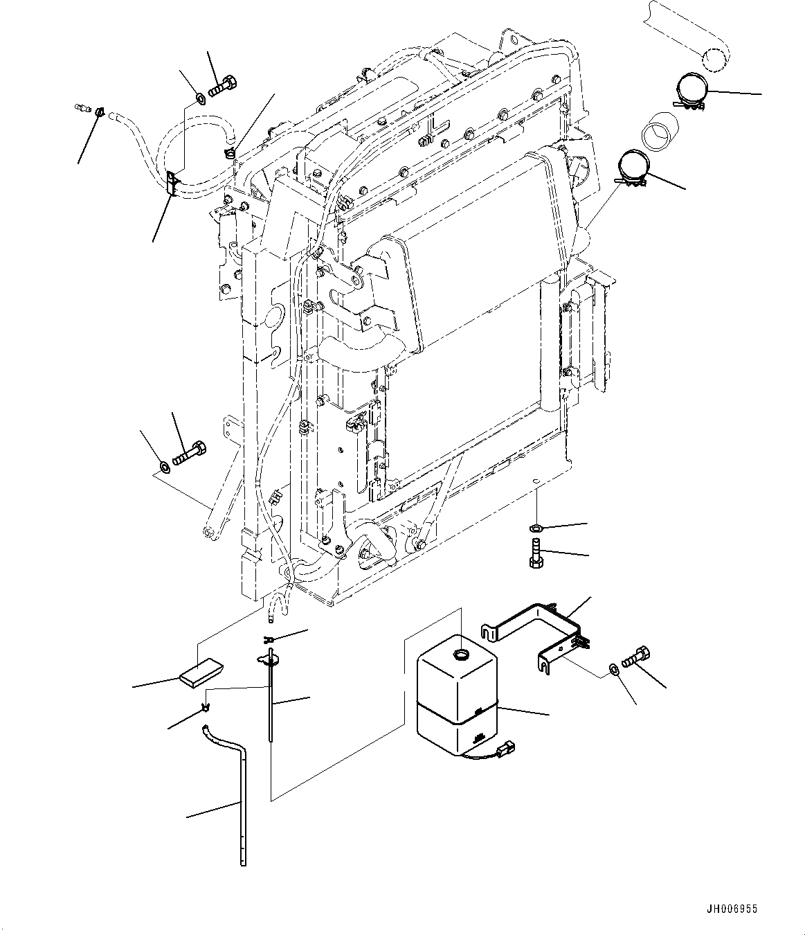 Схема запчастей Komatsu PC210-10 - СИСТЕМА ОХЛАЖДЕНИЯ, SUB-БАК СИСТЕМА ОХЛАЖДЕНИЯ