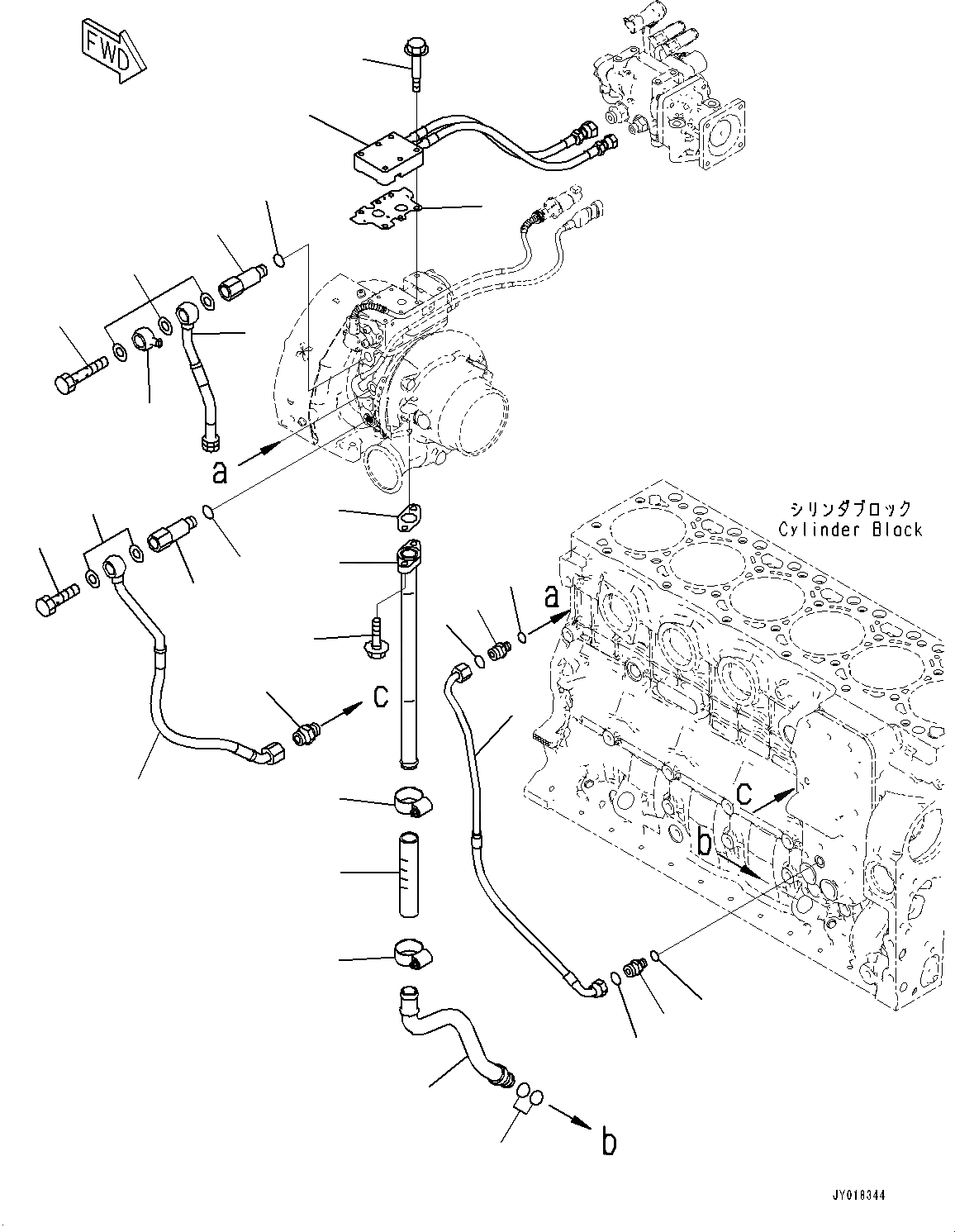 Схема запчастей Komatsu SAA6D107E-2E - KOMATSU РЕГУЛИР. GEOMETRY ТУРБОНАГНЕТАТЕЛЬ (KVGT) МАСЛОПРОВОДЯЩАЯ ЛИНИЯ (№-) KOMATSU РЕГУЛИР. GEOMETRY ТУРБОНАГНЕТАТЕЛЬ (KVGT) МАСЛОПРОВОДЯЩАЯ ЛИНИЯ