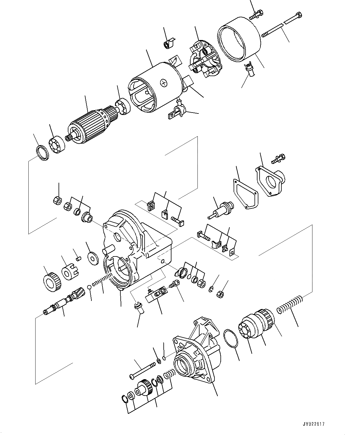 Схема запчастей Komatsu SAA6D107E-2E - СТАРТЕР (№-) СТАРТЕР, .KW