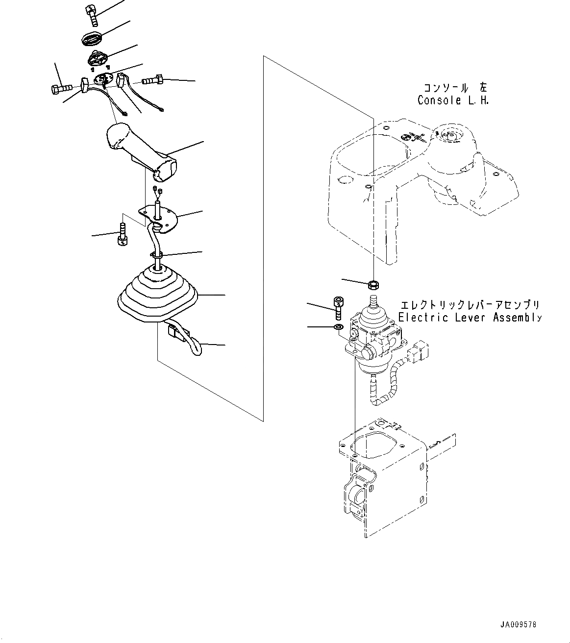 Схема запчастей Komatsu D61EX-23 - КАБИНА, РУЛЕВ. УПРАВЛЕНИЕ, РЫЧАГ ПЕРЕКЛЮЧЕНИЯ ПЕРЕДАЧ (№-) КАБИНА, С AM-FM STEREO РАДИО С AUX ФИКСИР., ЕСКАНАТ И ASIA