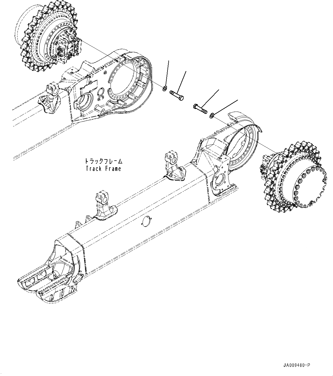 Схема запчастей Komatsu D61PX-23 - КОНЕЧНАЯ ПЕРЕДАЧА, КРЕПЛЕНИЕ (№-) КОНЕЧНАЯ ПЕРЕДАЧА, С SEGMENTED TEETH