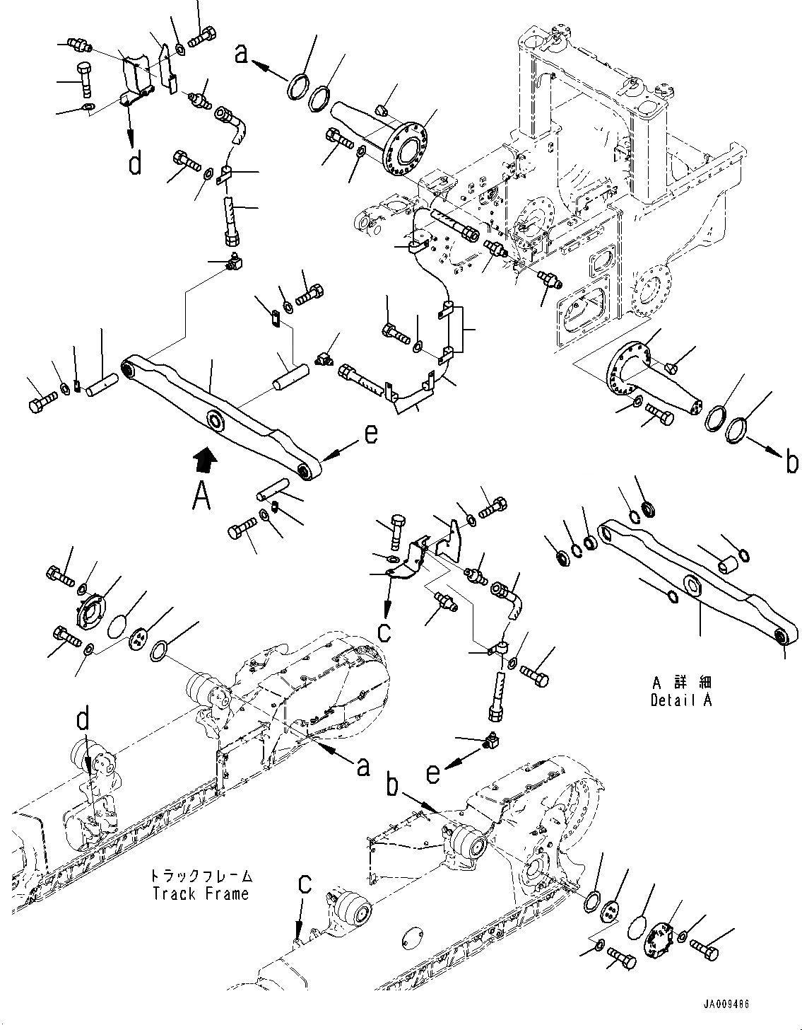 Схема запчастей Komatsu D61PX-23 - ПОДВЕСКА (№-) ПОДВЕСКА