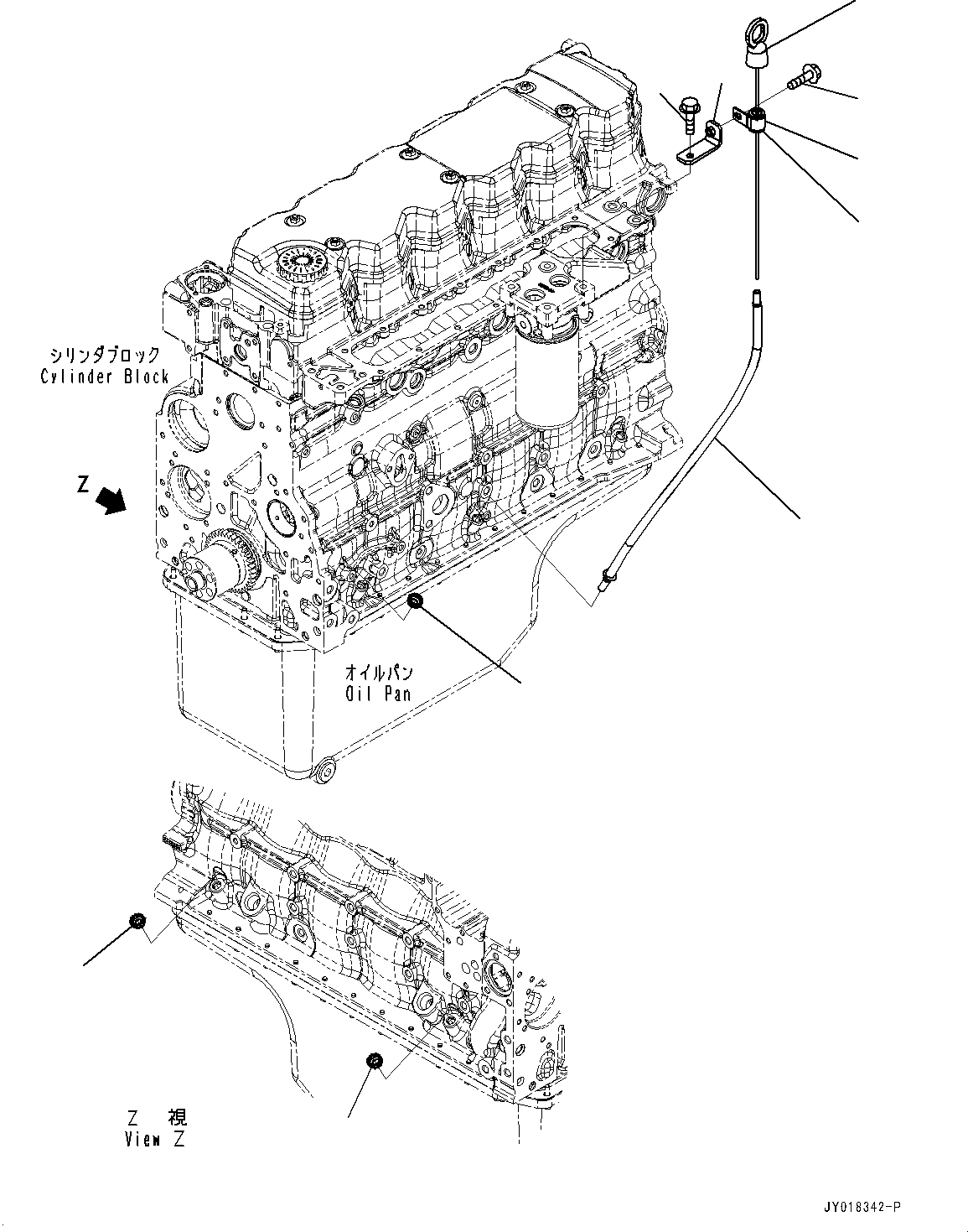 Схема запчастей Komatsu SAA6D107E-2D - МАСЛ. ЩУП (№7-) МАСЛ. ЩУП