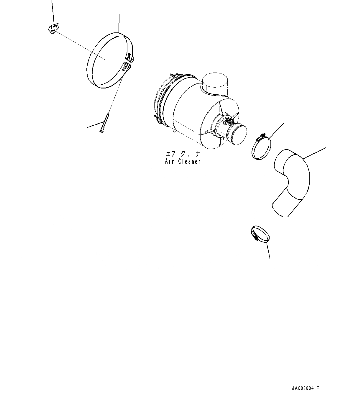 Схема запчастей Komatsu WA470-7 - КОМПОНЕНТЫ ДВИГАТЕЛЯ, ВОЗДУХООЧИСТИТЕЛЬ ASSEMBLY (№-) КОМПОНЕНТЫ ДВИГАТЕЛЯ, С AMP. ГЕНЕРАТОР