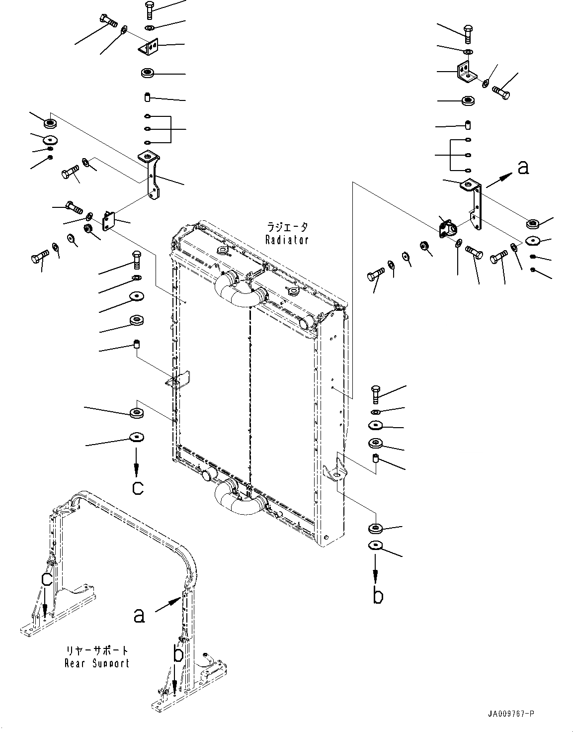 Схема запчастей Komatsu WA470-7 - РАДИАТОР, КРЕПЛЕНИЕ (№-) РАДИАТОР, С ШИР. СЕРДЦЕВИНА, ТОПЛИВН. БАК. ДЛЯ ECE СПЕЦ-ЯIFICATION