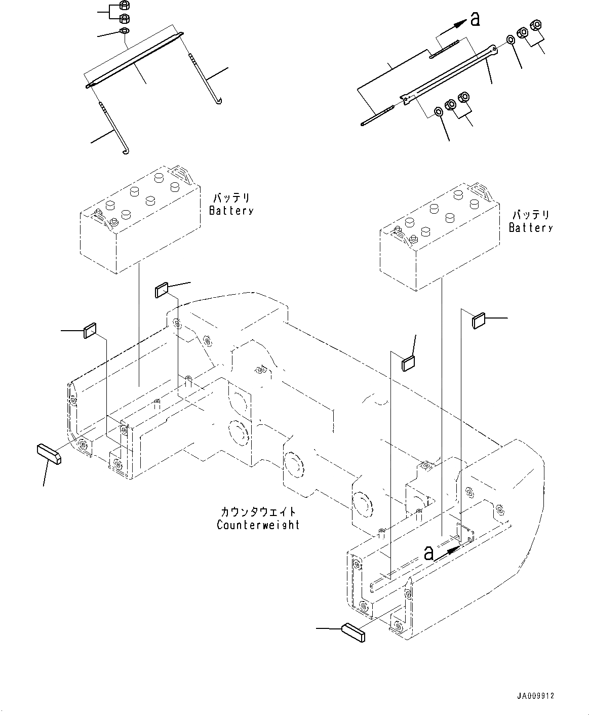 Схема запчастей Komatsu WA470-7 - КОРПУС АККУМУЛЯТОРА, ДЕРЖАТЕЛЬ (№-) КОРПУС АККУМУЛЯТОРА, С ЗАДН. ФОНАРИ