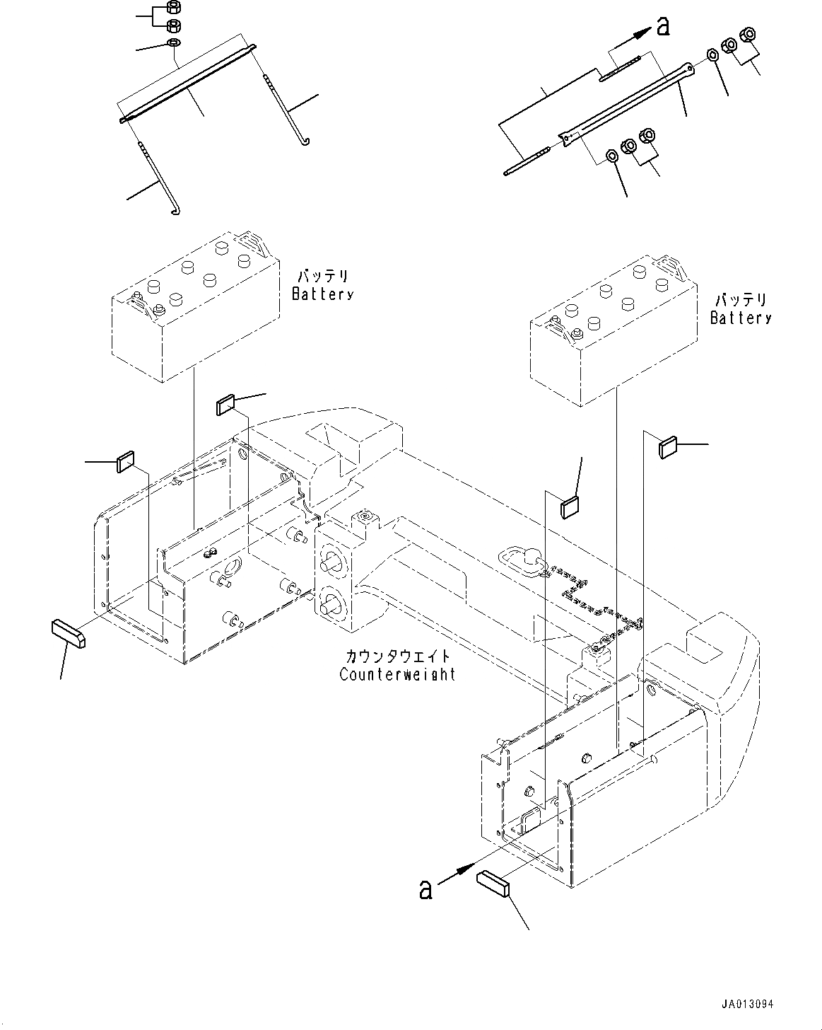 Схема запчастей Komatsu WA470-7 - КОРПУС АККУМУЛЯТОРА, ДЕРЖАТЕЛЬ (№-) КОРПУС АККУМУЛЯТОРА, ДЛЯ СТРАН ЕС ROAD REGULATION