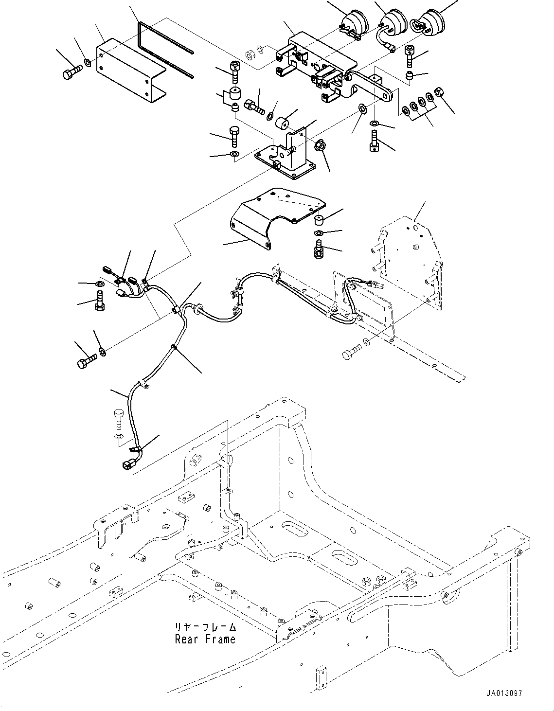 Схема запчастей Komatsu WA470-7 - КОРПУС АККУМУЛЯТОРА, ЗАДН. ФОНАРИ. ПРАВ. (№-) КОРПУС АККУМУЛЯТОРА, ДЛЯ СТРАН ЕС ROAD REGULATION