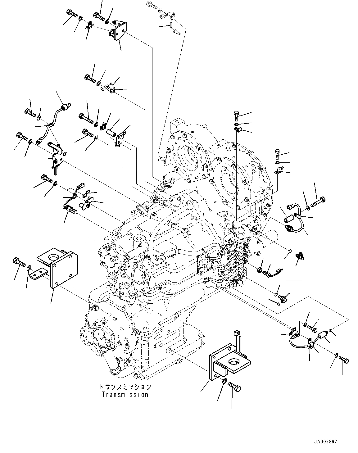 Схема запчастей Komatsu WA470-7 - ГИДРОТРАНСФОРМАТОР И ТРАНСМИССИЯ, КРЕПЛЕНИЕ (№-) ГИДРОТРАНСФОРМАТОР И ТРАНСМИССИЯ, С КРЫШКА МАСЛОНАЛИВНОГО ПАТРУБКА БЛОКИРОВКА И КРЫШКИБЛОКИР.