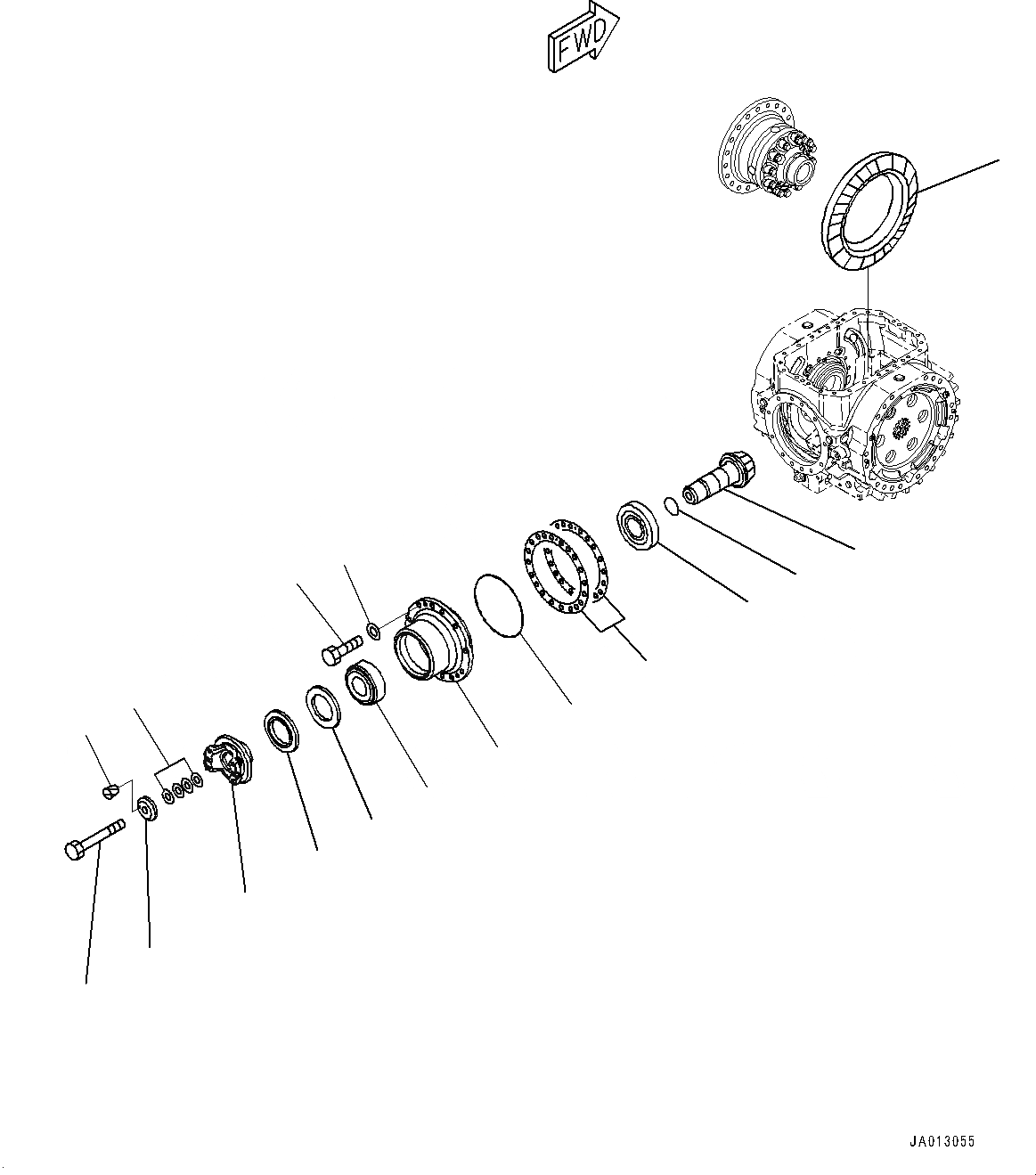 Схема запчастей Komatsu WA470-7 - ПЕРЕДНИЙ МОСТ, ДИФФЕРЕНЦ., ШЕСТЕРНЯ И КОЖУХ (№9-) ПЕРЕДНИЙ МОСТ, БЕЗ САМОБЛОКИР. ДИФФЕРЕНЦ.