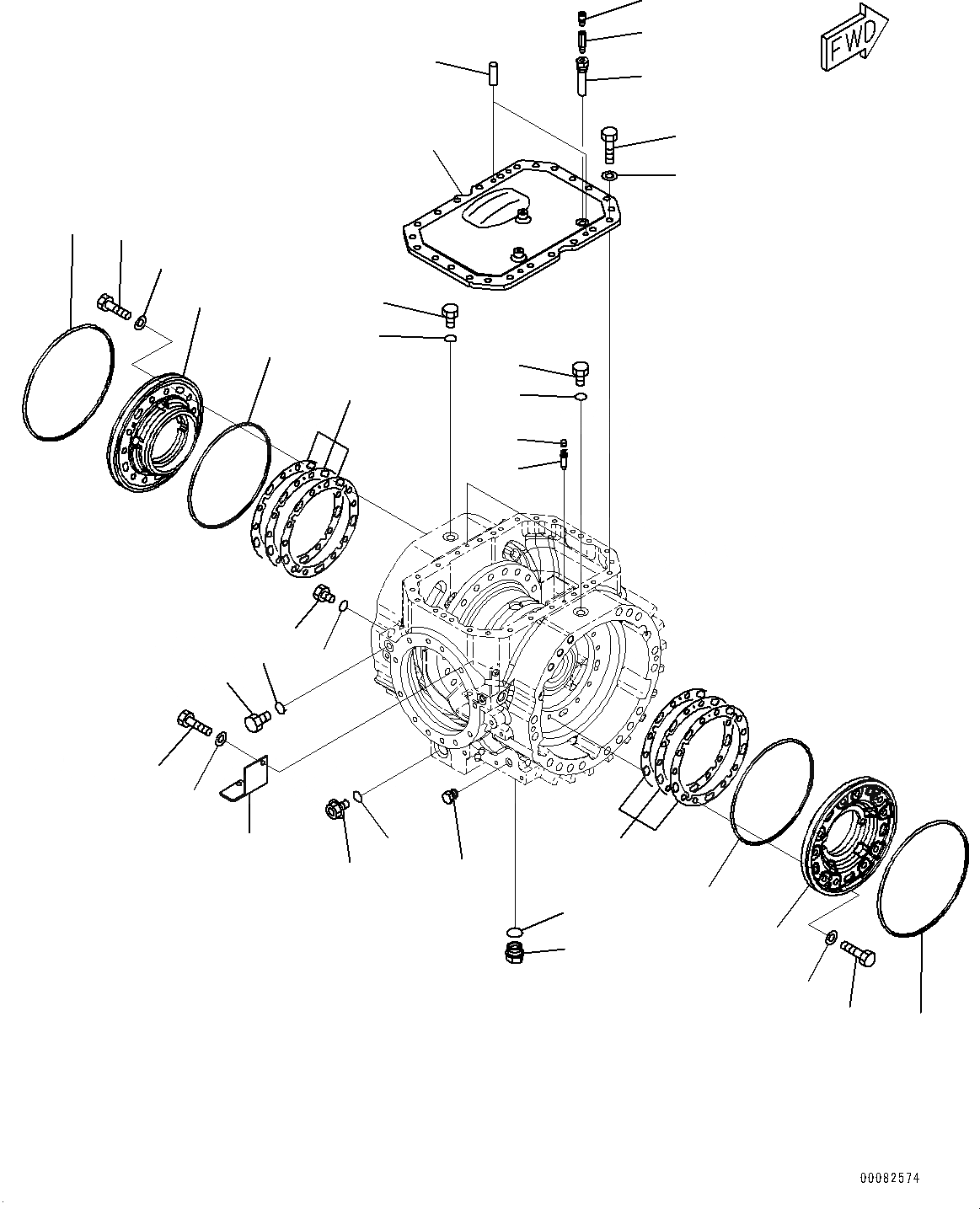 Схема запчастей Komatsu WA470-7 - ПЕРЕДНИЙ МОСТ, ДИФФЕРЕНЦ., КРЫШКАAND НЕСУЩИЙ ЭЛЕМЕНТ (№-) ПЕРЕДНИЙ МОСТ, БЕЗ САМОБЛОКИР. ДИФФЕРЕНЦ.