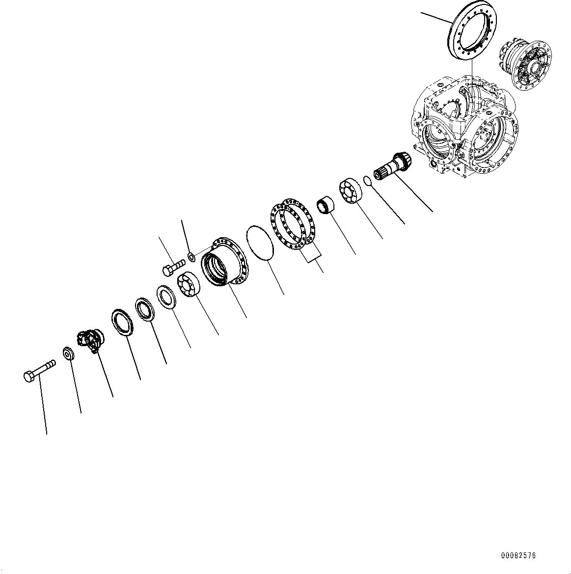 Схема запчастей Komatsu WA470-7 - ЗАДН. МОСТ, ДИФФЕРЕНЦ., ШЕСТЕРНЯ И КОЖУХ (№-9) ЗАДН. МОСТ, С САМОБЛОКИР. ДИФФЕРЕНЦ.