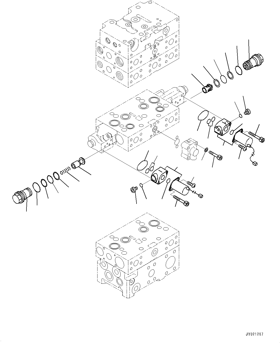 Схема запчастей Komatsu WA470-7 - ГИДРАВЛ МАСЛ. УПРАВЛЯЮЩ. КЛАПАН, -КЛАПАН (8/) (№-) ГИДРАВЛ МАСЛ. УПРАВЛЯЮЩ. КЛАПАН, С 3-Х СЕКЦ. КОНТР. КЛАПАНОМ