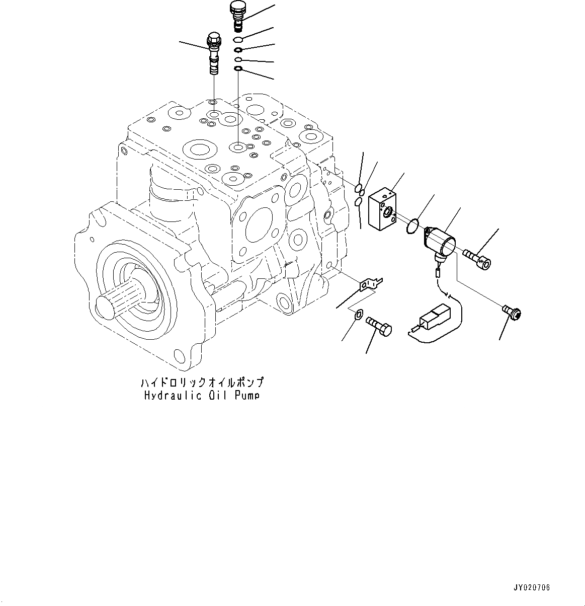 Схема запчастей Komatsu WA470-7 - ГИДРАВЛ МАСЛ. НАСОС, ПОГРУЗ. НАСОС (/) (№-) ГИДРАВЛ МАСЛ. НАСОС, БЕЗ ЭКСТРЕНН. РУЛЕВ. УПРАВЛЕНИЕ, АВТОМАТИЧ. УПРАВЛ-Е ТИП