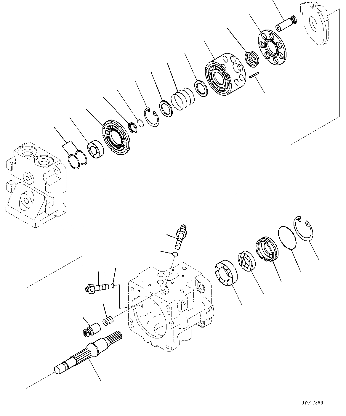 Схема запчастей Komatsu WA470-7 - ГИДРАВЛ МАСЛ. НАСОС, ВЕНТИЛЯТОР И ТОРМОЗ. НАСОС (/) (№-) ГИДРАВЛ МАСЛ. НАСОС, С ЭКСТРЕНН. УПРАВЛ., АВТОМАТИЧ. УПРАВЛ-Е ТИП