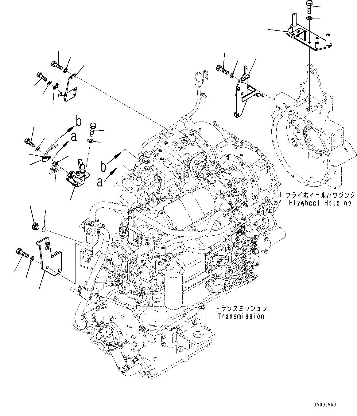 Схема запчастей Komatsu WA470-7 - ГИДРАВЛ МАСЛ. НАСОС, КОРПУС (№-) ГИДРАВЛ МАСЛ. НАСОС, БЕЗ ЭКСТРЕНН. РУЛЕВ. УПРАВЛЕНИЕ, АВТОМАТИЧ. УПРАВЛ-Е ТИП