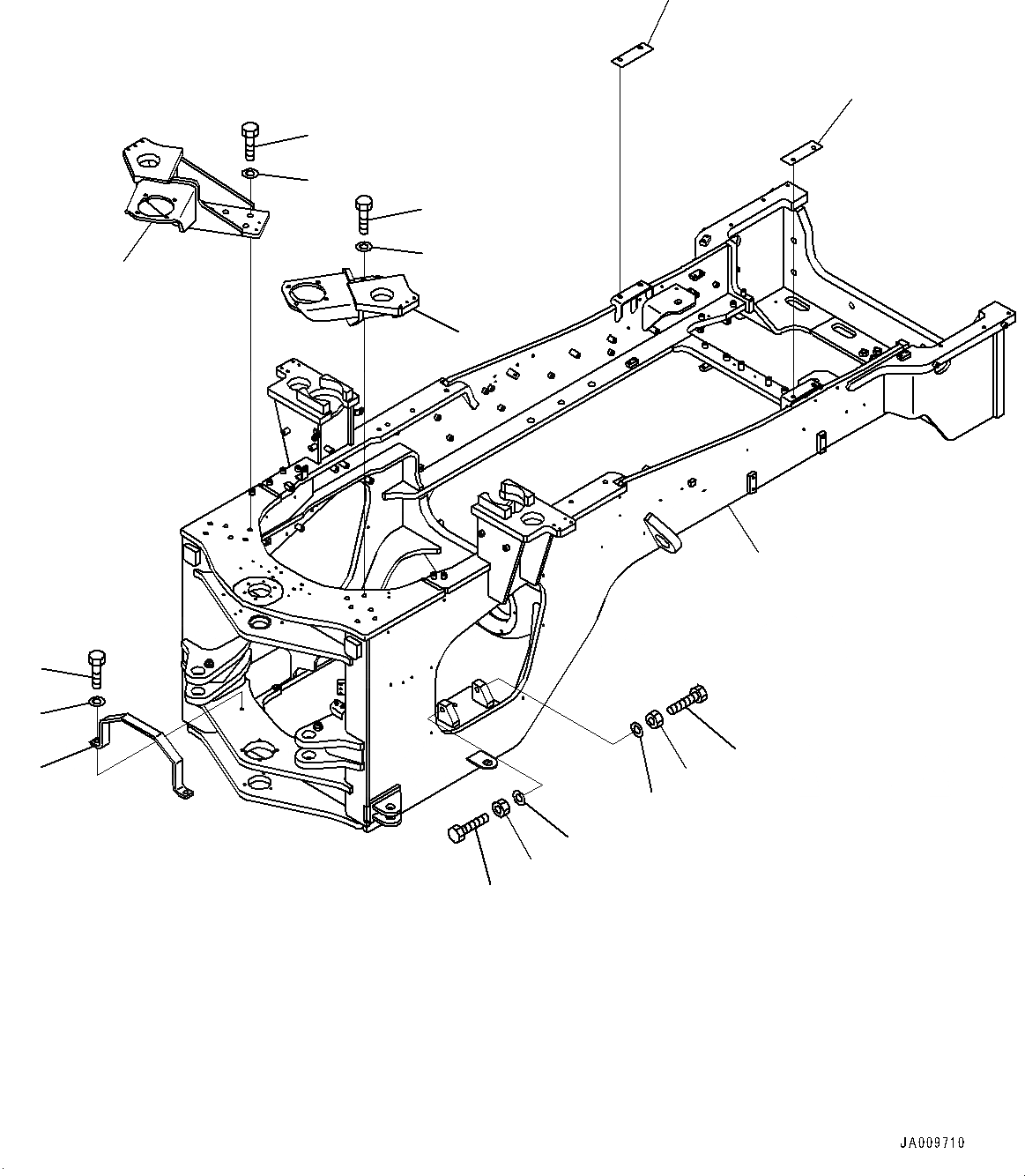 Схема запчастей Komatsu WA470-7 - ЗАДН. РАМА (№-) ЗАДН. РАМА, С СИЛОВАЯ ПЕРЕДАЧА ЧАСТИ КОРПУСА