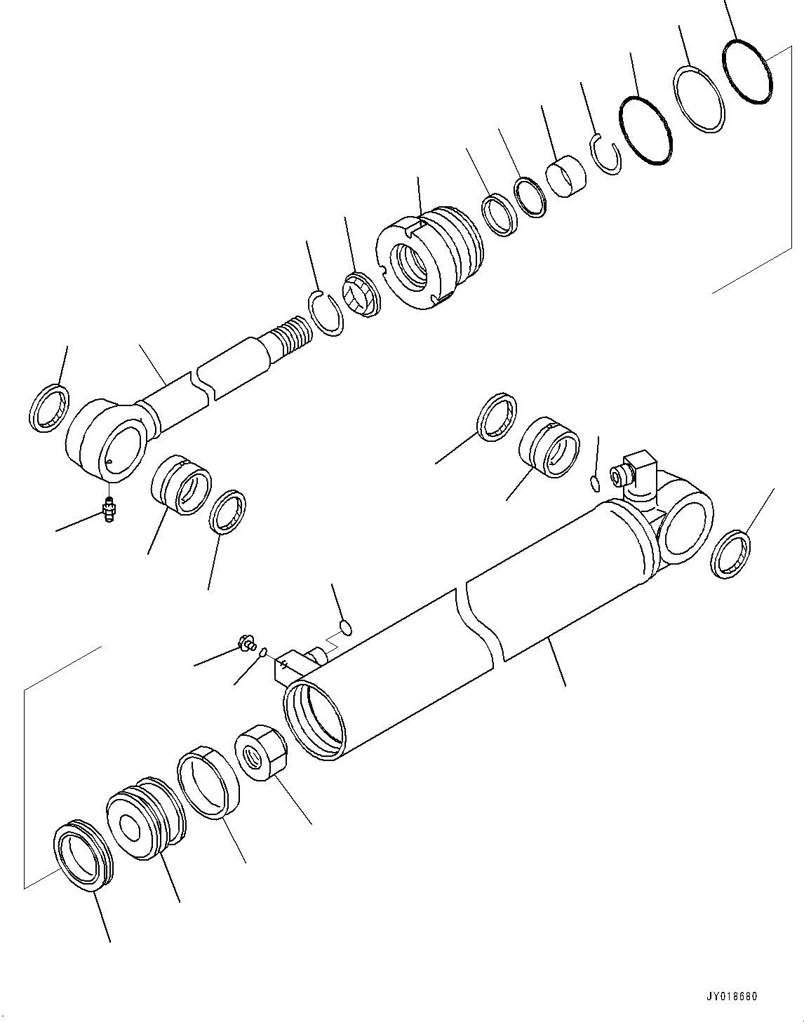 Схема запчастей Komatsu WA470-7 - ЦИЛИНДР РУЛЕВ. УПР-Я, ЛЕВ. (№-) ЦИЛИНДР РУЛЕВ. УПР-Я