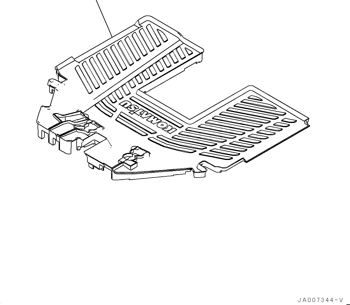 Схема запчастей Komatsu WA470-7 - ПОКРЫТИЕ ПОЛА(№-) ПОЛ МАТЕРИАЛ