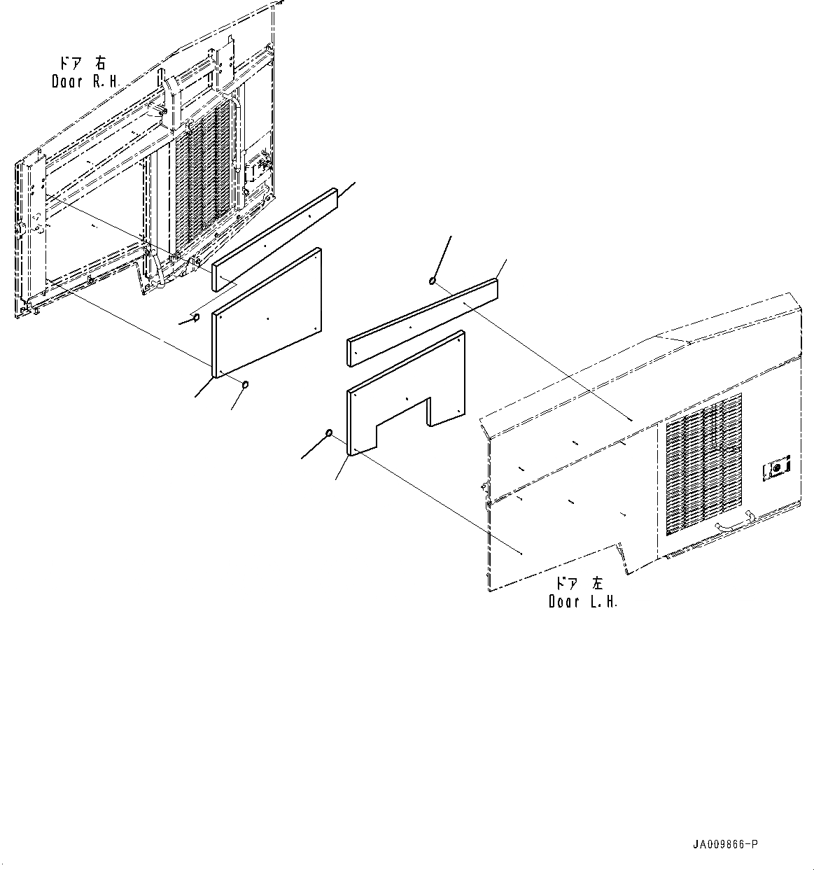 Схема запчастей Komatsu WA470-7 - КАПОТ, ДВЕРЬ ЩИТКИ (№-) КАПОТ, С АВТОМАТИЧ.-СИСТ. СМАЗКИ СИСТЕМА, УДЛИНН. ВПУСК ВОЗДУХА, КРЫШКА ТИП, ДЛЯ СТРАН ЕС БЕЗОПАСН. REGULATION