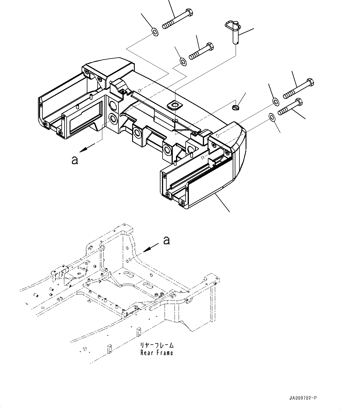 Схема запчастей Komatsu WA470-7 - ПРОТИВОВЕС (№-) ПРОТИВОВЕС, БЕЗ ДОПОЛН. ПРОТИВОВЕС
