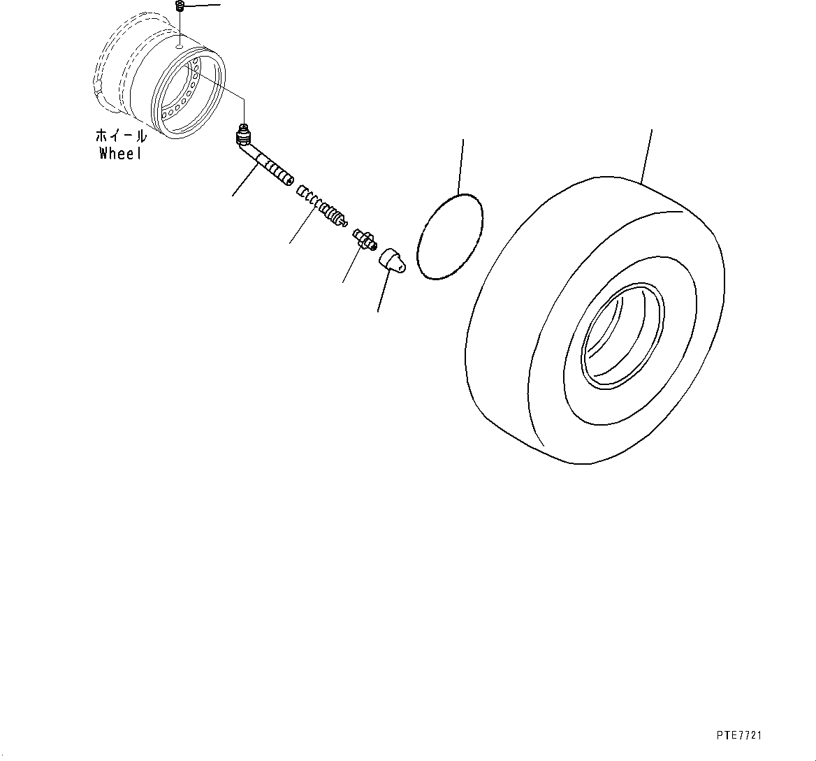 Схема запчастей Komatsu WA470-7 - ШИНЫ (№-) ШИНЫ, .--PR-L БЕСКАМЕРНЫЕ ШИНЫS