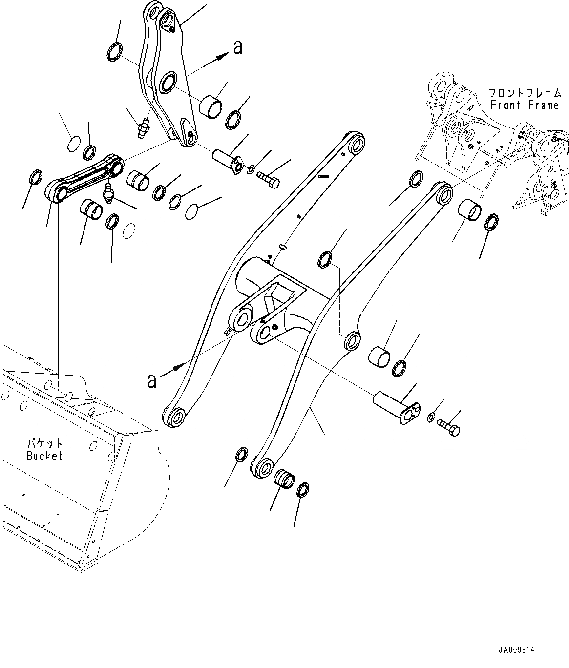 Схема запчастей Komatsu WA470-7 - СТРЕЛА И BELL CRANK, СТРЕЛА, BELL CRANK И СОЕДИНИТЕЛЬН. ЗВЕНО (№-) СТРЕЛА И BELL CRANK, С 3-Х СЕКЦ. КОНТР. КЛАПАНОМ, БЕЗ АВТОМАТИЧ.-СИСТ. СМАЗКИ СИСТЕМА