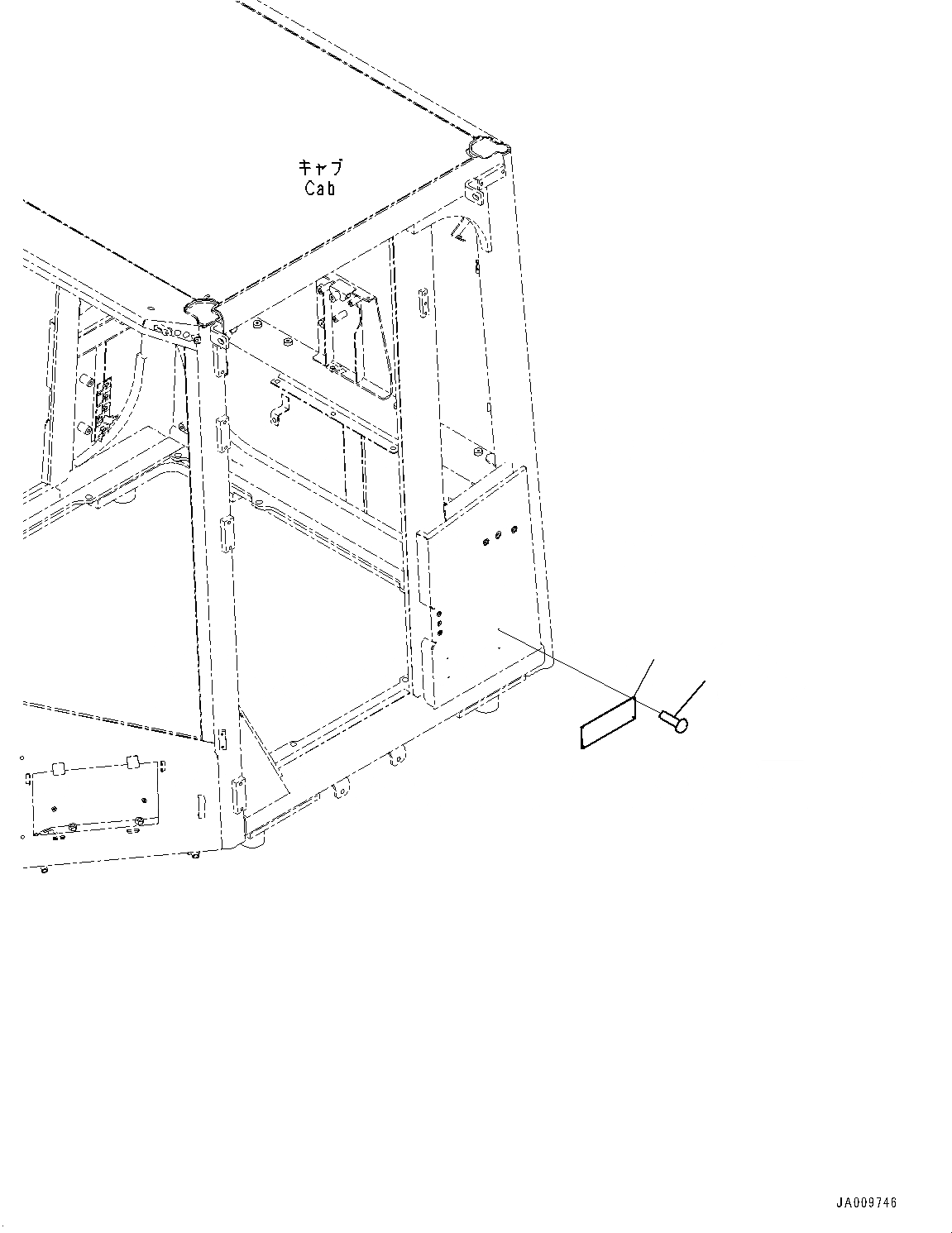 Схема запчастей Komatsu WA470-7 - ROPS ПЛАСТИНА (№-) ROPS ПЛАСТИНА, АНГЛ.